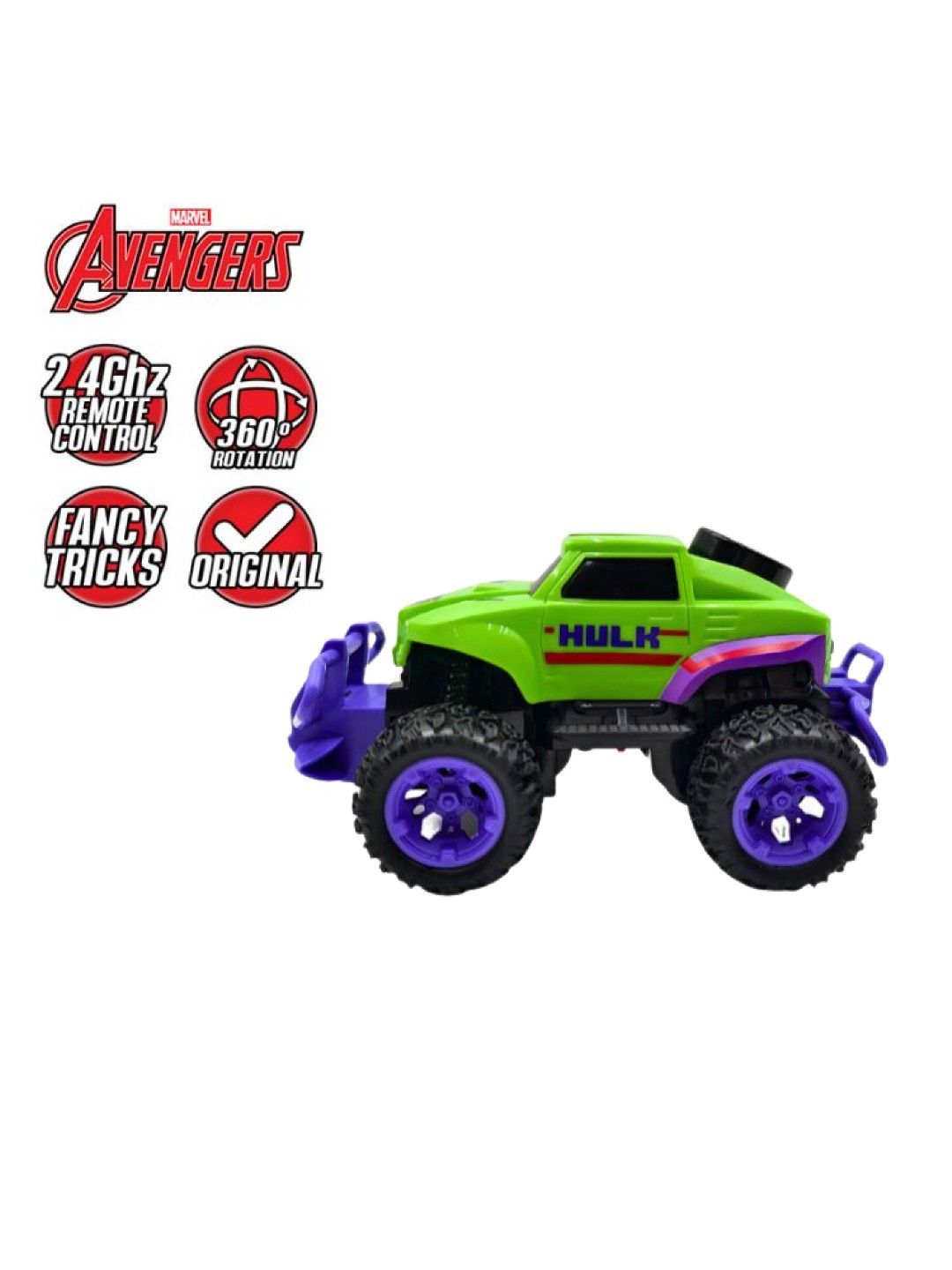 Marvel 2.4GHz Hulk America Full-Function Remote Control Off-Road Monster Truck (No Color- Image 2)