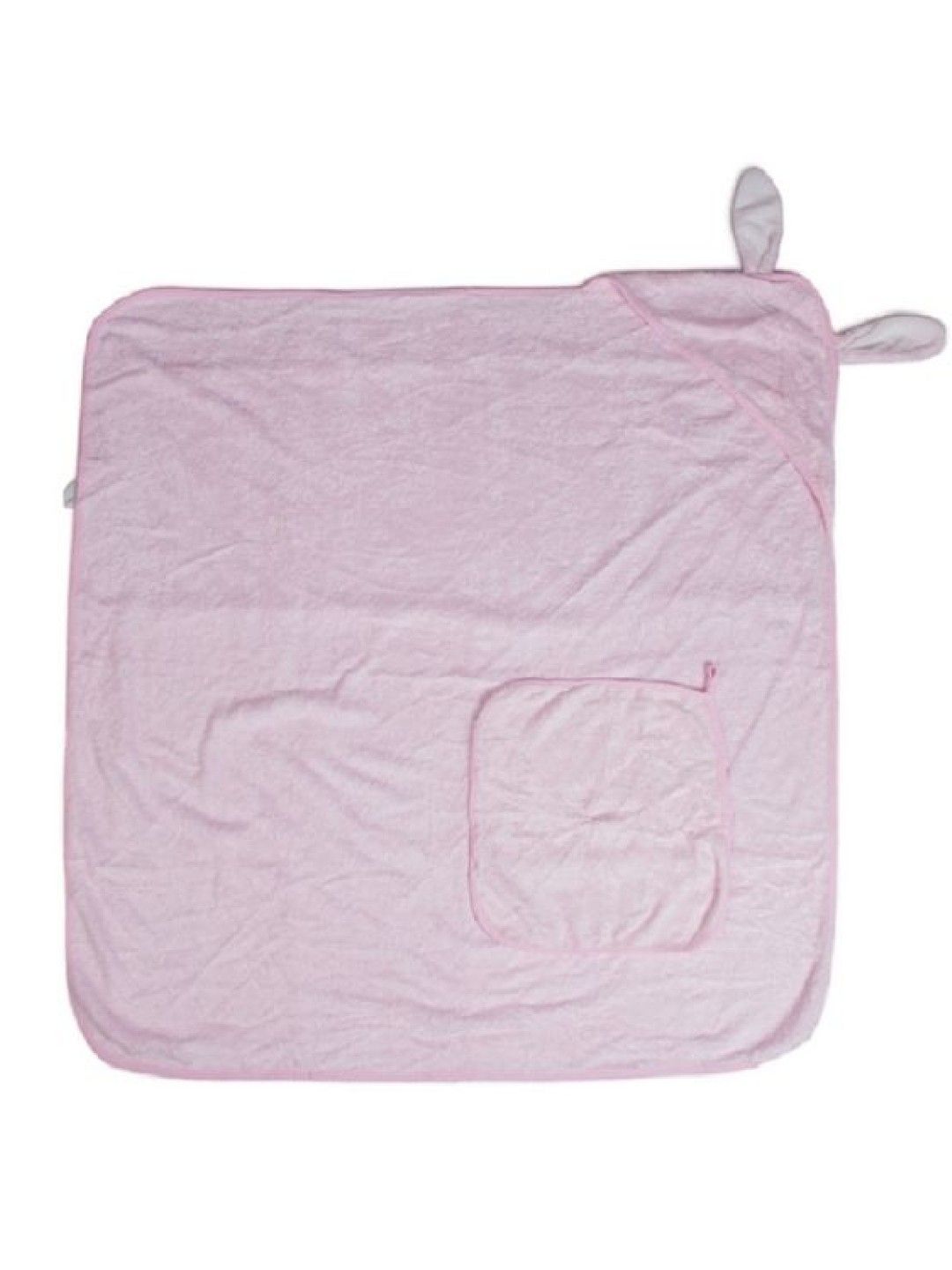 Nuborn Baby Essentials Bamboo Hooded Towel with Washcloth Set (Pink- Image 3)