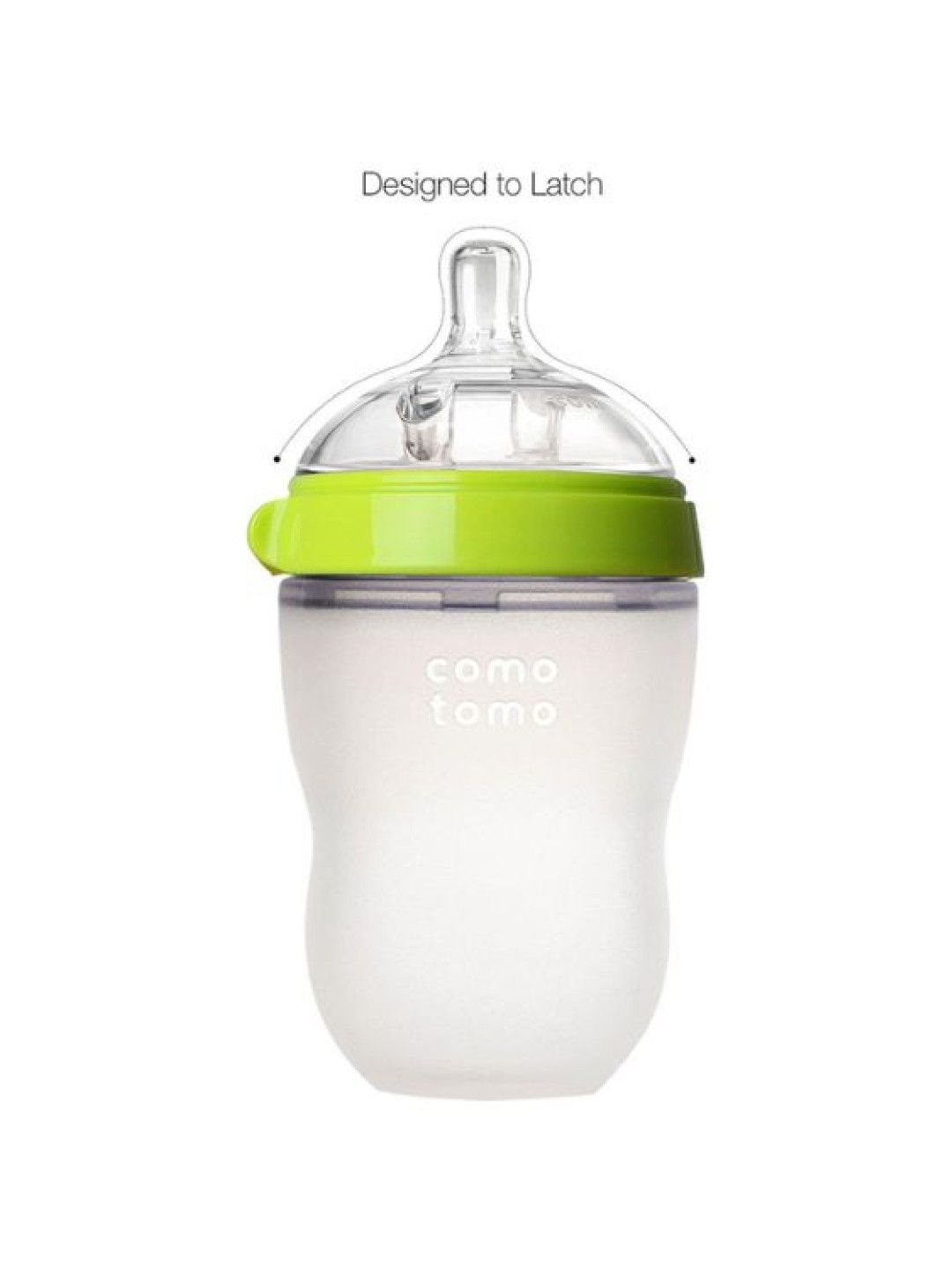 Comotomo Silicone Baby Bottle (8oz) (Green- Image 2)