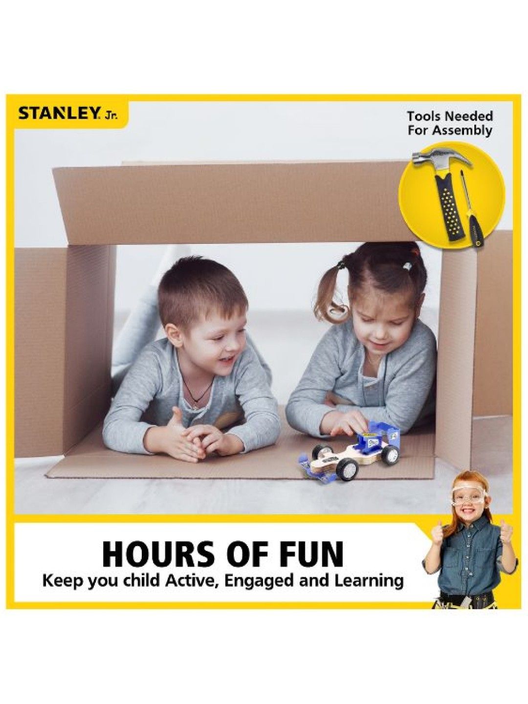 Stanley Stanley Jr. Mini Formula Racing Car Assembly Kit (Wooden) (No Color- Image 4)