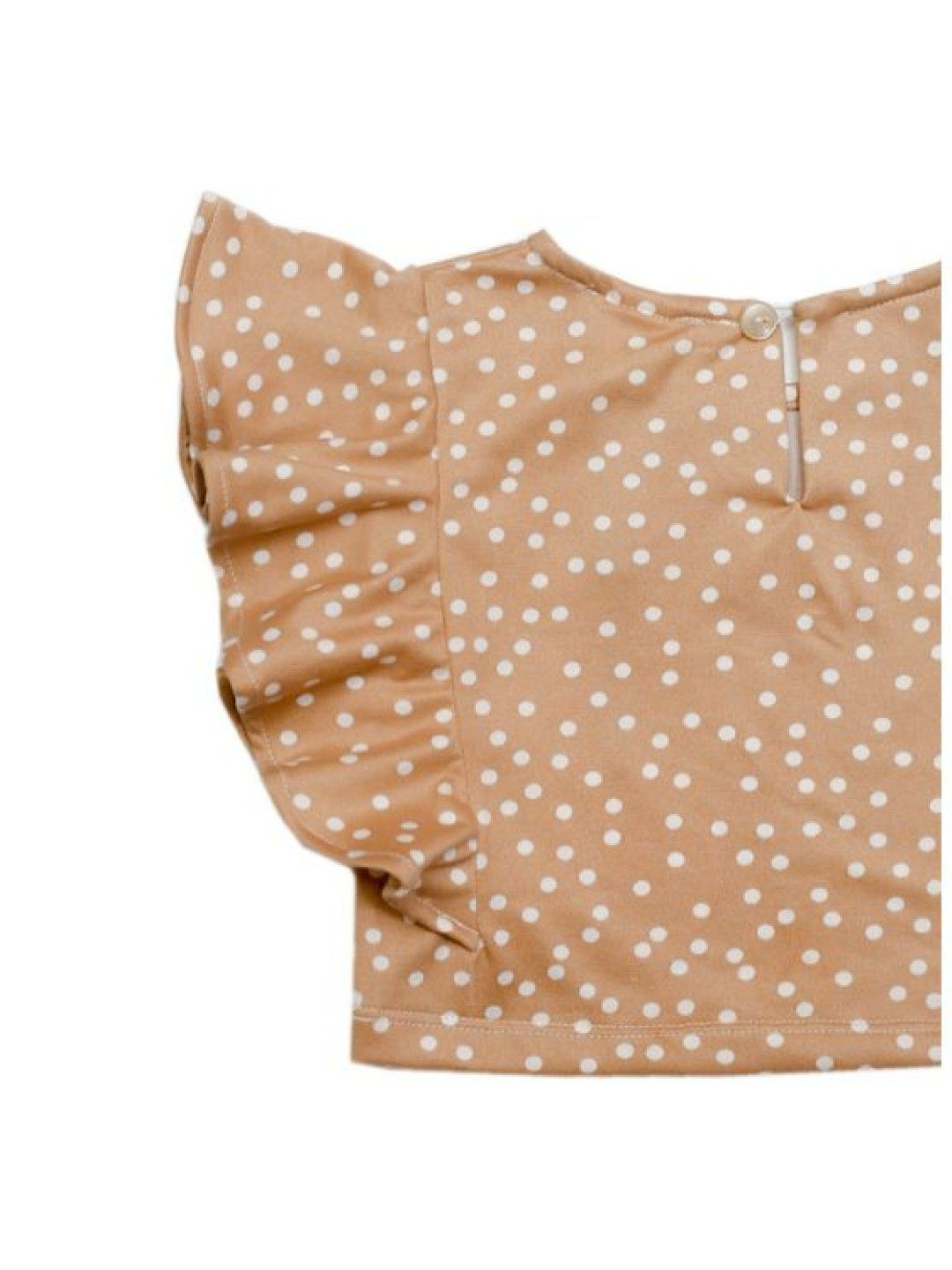 bean fashion Daywear Delight Flutter Sleeve Top (Beige- Image 4)