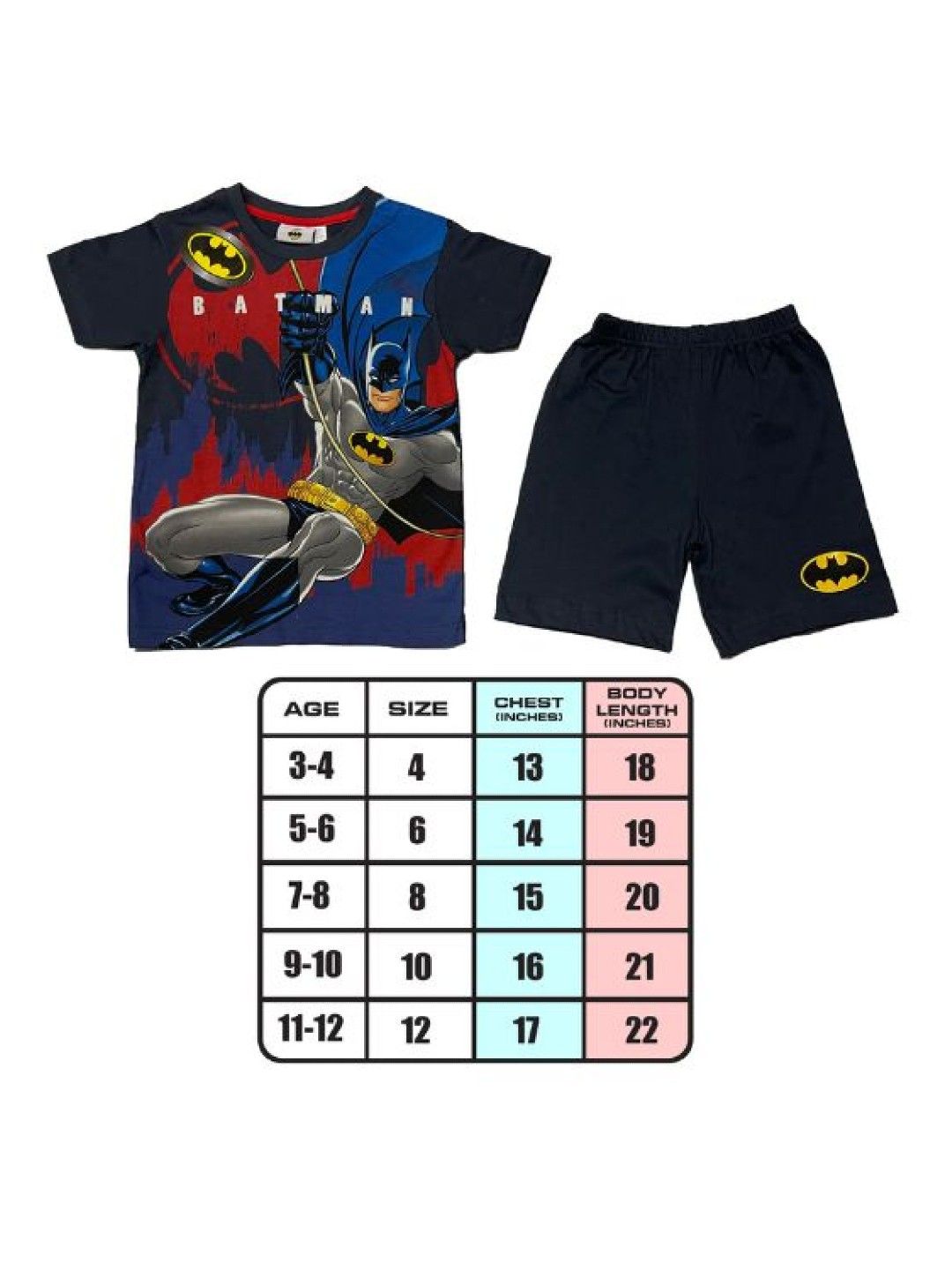 Warner Brothers DC Comics Batman Bat Swing Shorts Set (No Color- Image 4)