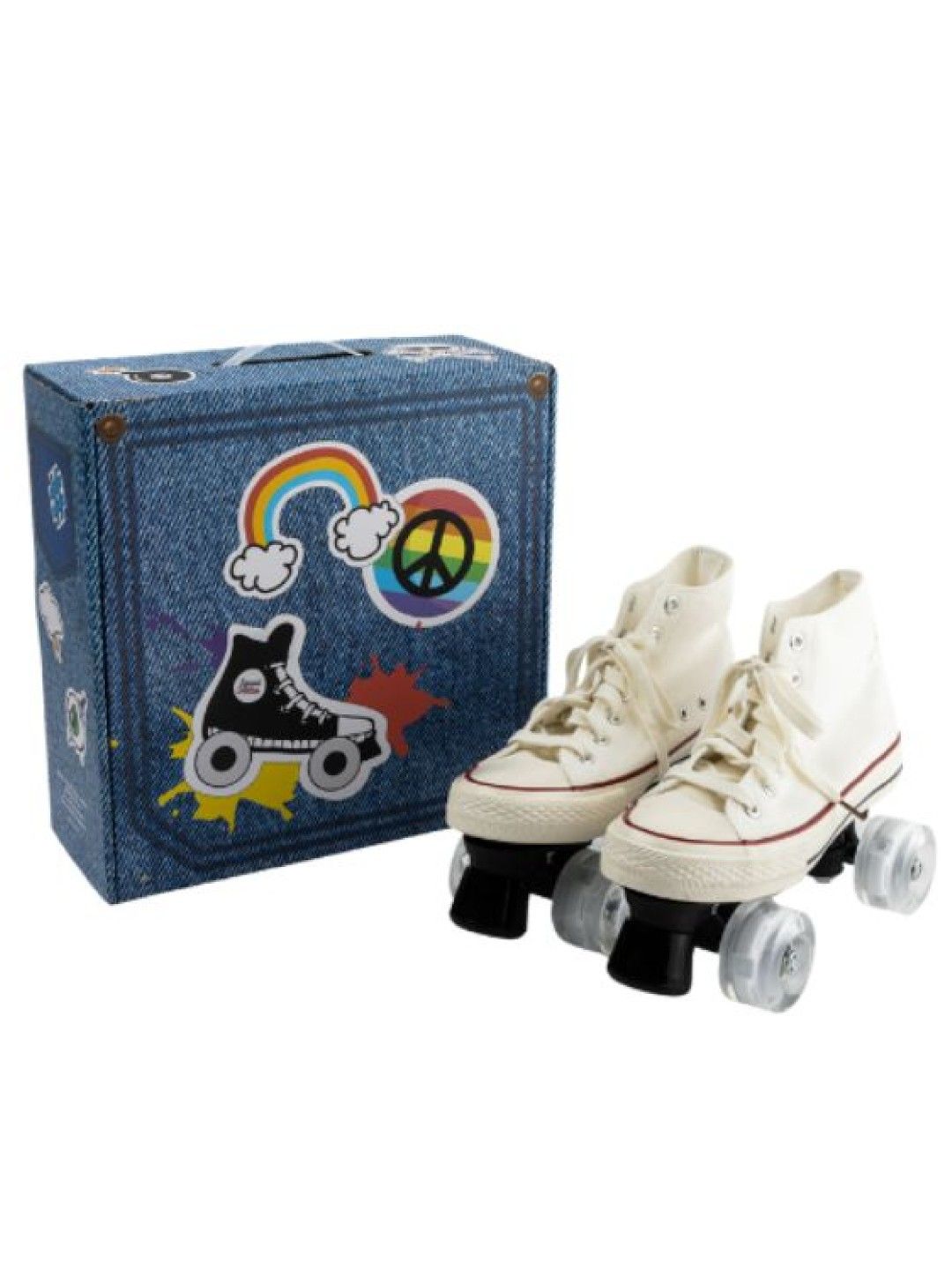 Squad Skates Canvas Sneaker Chucks Roller Skate (White) (White- Image 4)