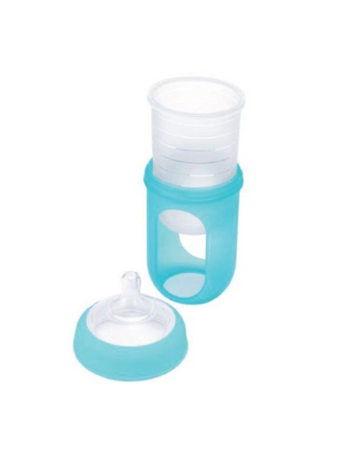 BOON NURSH Silicone Pouch Bottle 8oz Twin Pack (Blue) (No Color- Image 4)
