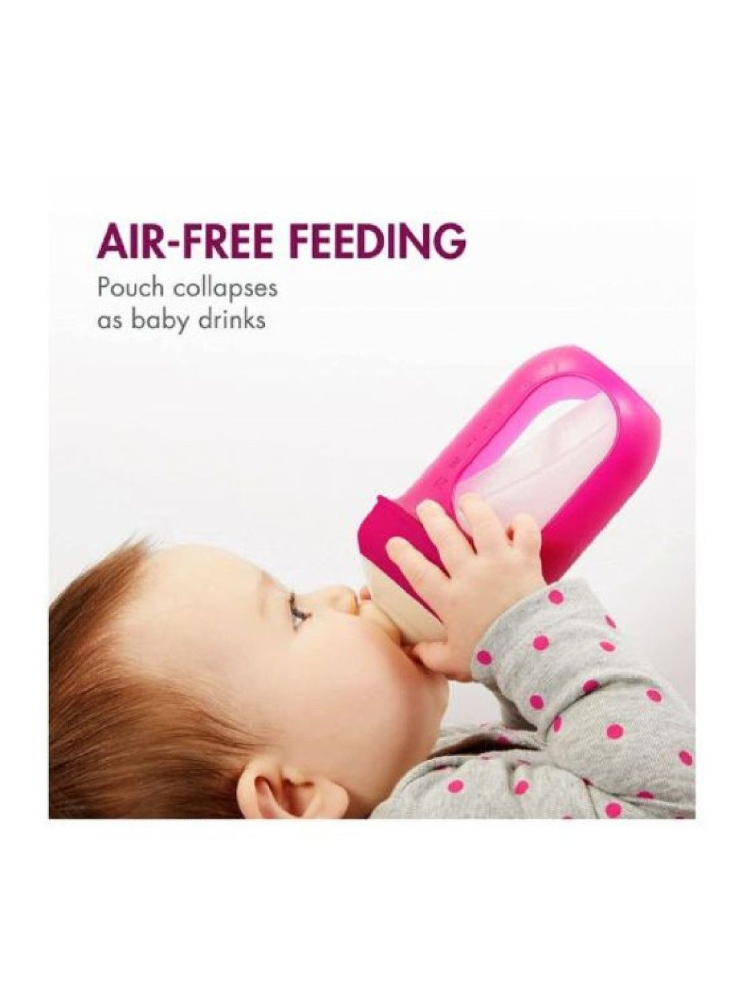 BOON NURSH Silicone Pouch Bottle 8oz 4-Pack (Pink) (No Color- Image 4)