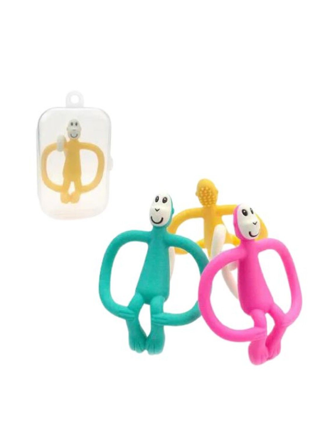 V-coool Silicone Monkey Teether with Case and Strap Anti-Slip Molar Pain Relief (Green- Image 3)