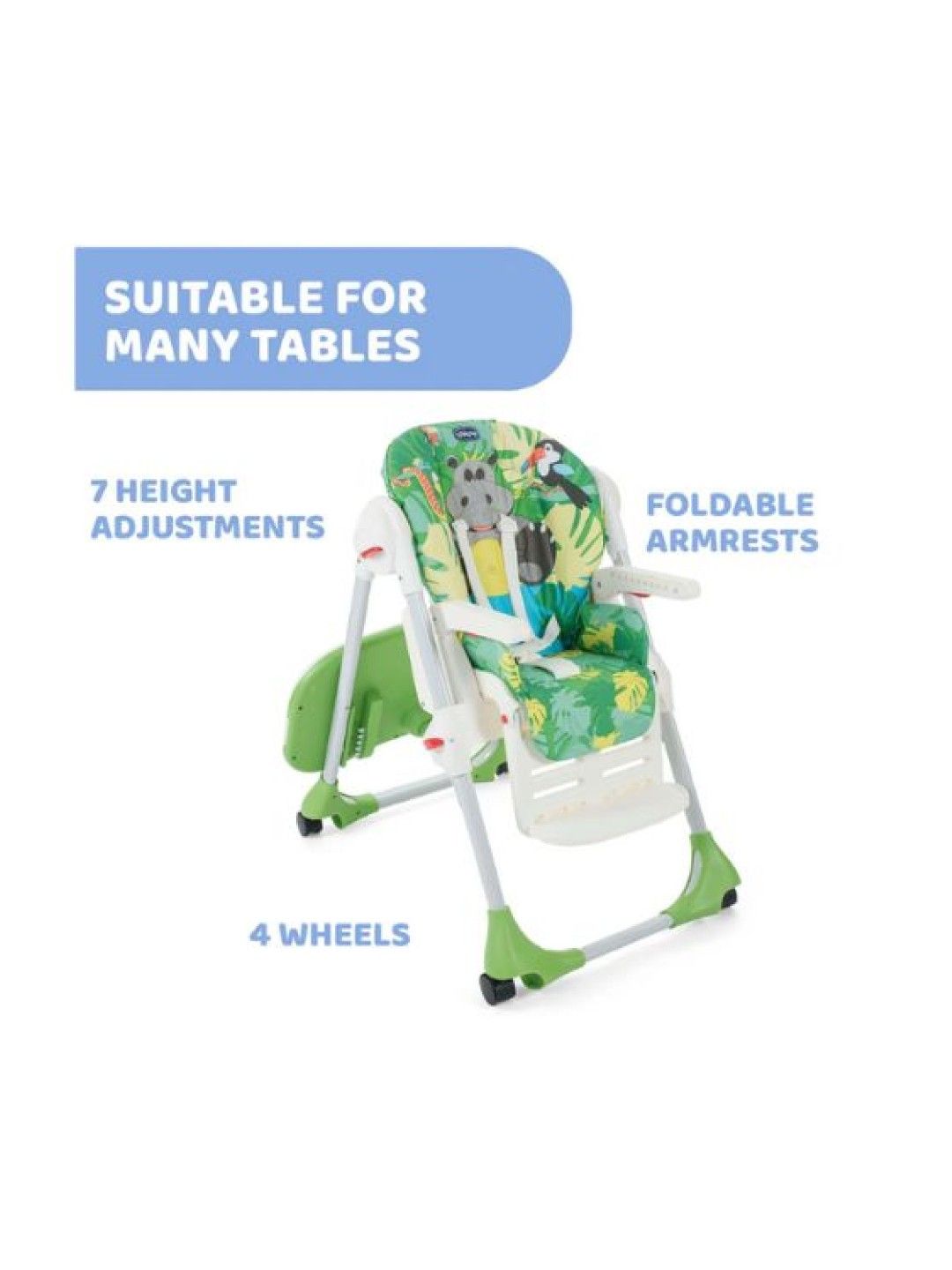 Chicco Polly Easy High Chair (Jungle- Image 4)