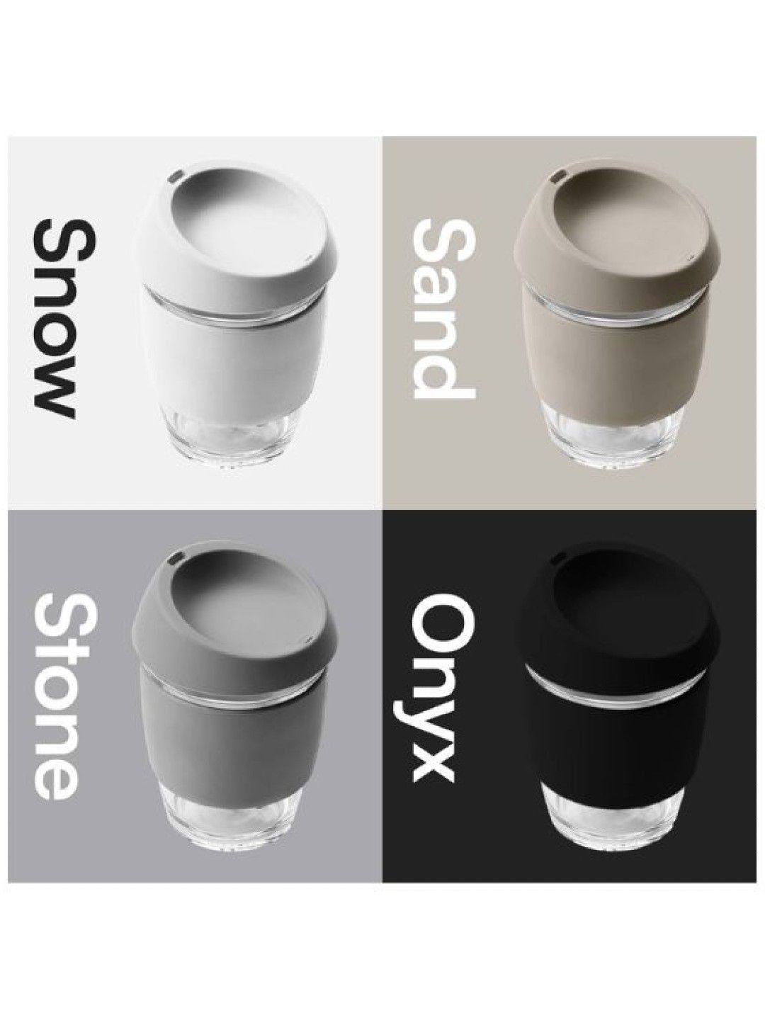 Sunbeams Lifestyle QUENCHA Premium Glass Coffee Cup (330ml) with Silicon Sleeve (Sand- Image 4)