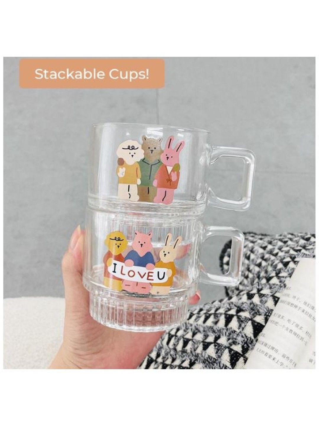 Scenti Quality Mug Cup Stackable with Cute Designs (Bears in Bus- Image 3)