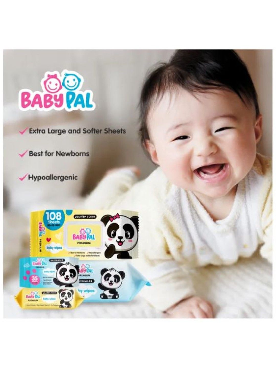 BabyPal Premium Unscented Baby Wipes (108s) (No Color- Image 4)