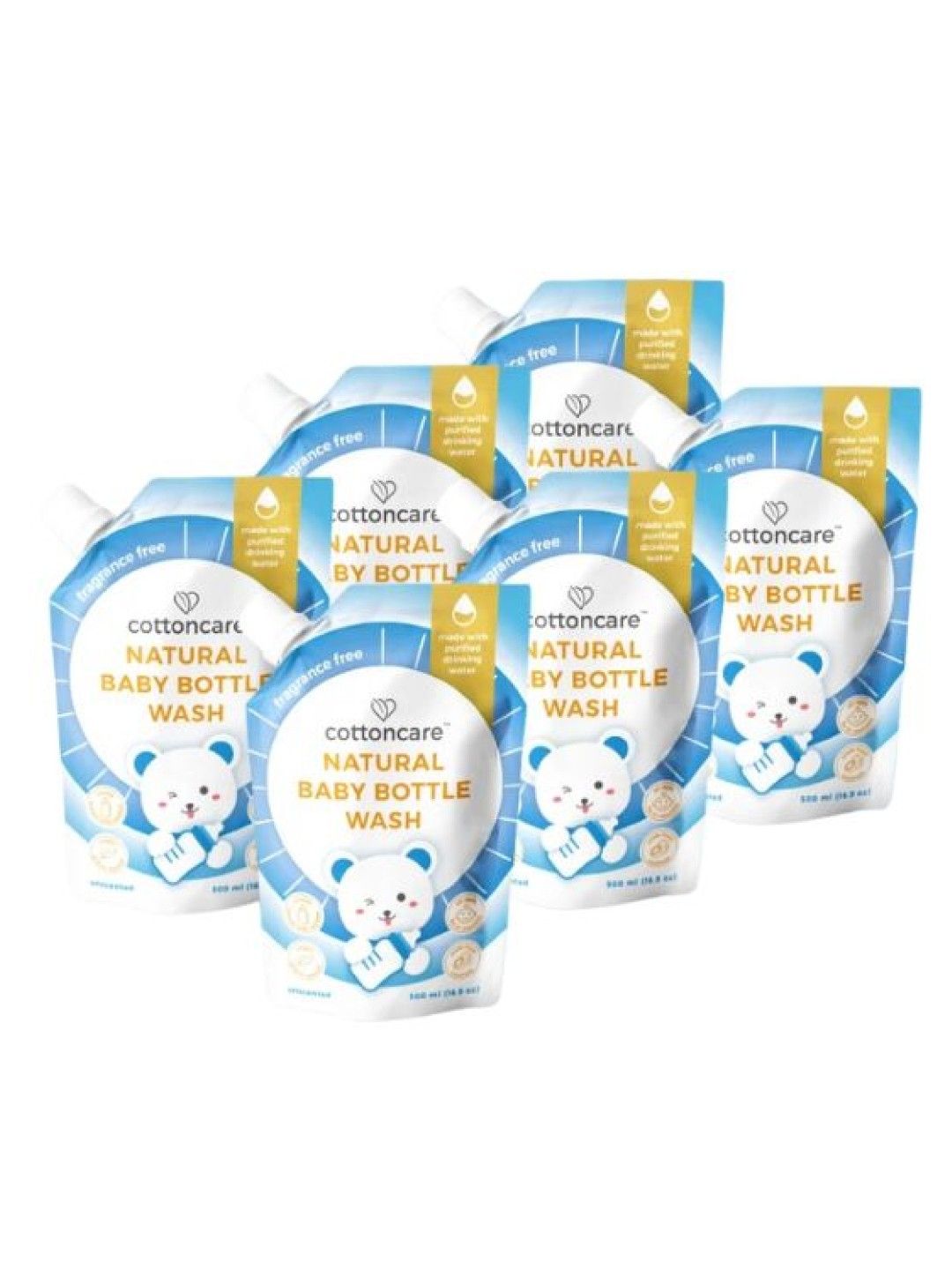 Cotton Central™ Cottoncare Natural Baby Bottle Wash - Unscented (3000 ml)