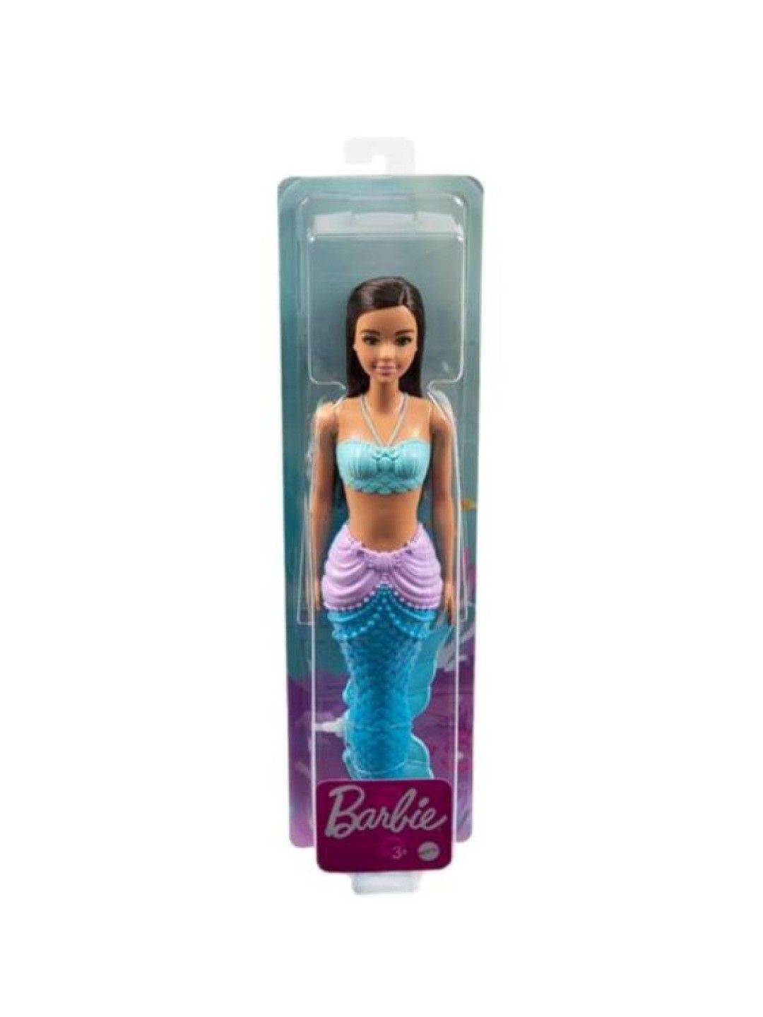 Barbie Dreamtopia Mermaid Doll (Brunette) with Purple and Blue Mermaid Tail (No Color- Image 4)