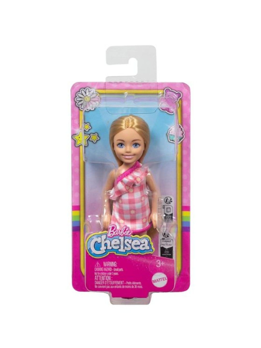 Barbie Chelsea Doll Wearing Removable Checked Dress (No Color- Image 4)