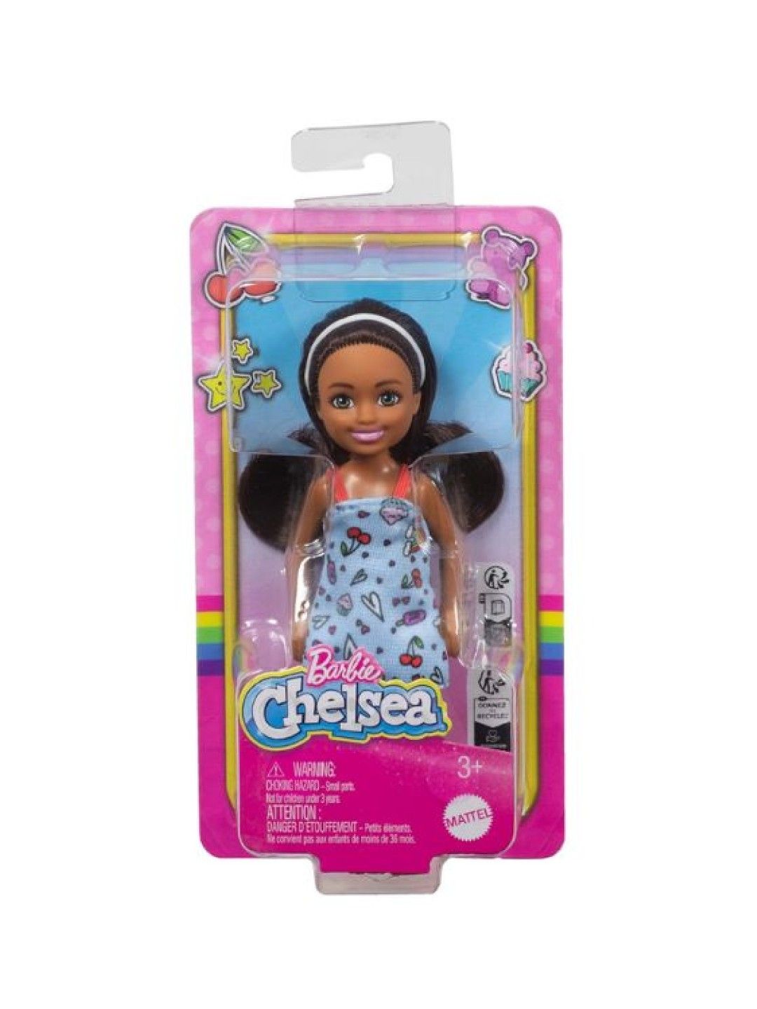 Barbie Chelsea Doll Wearing Removable Blue Dress With Brown Hair (No Color- Image 4)