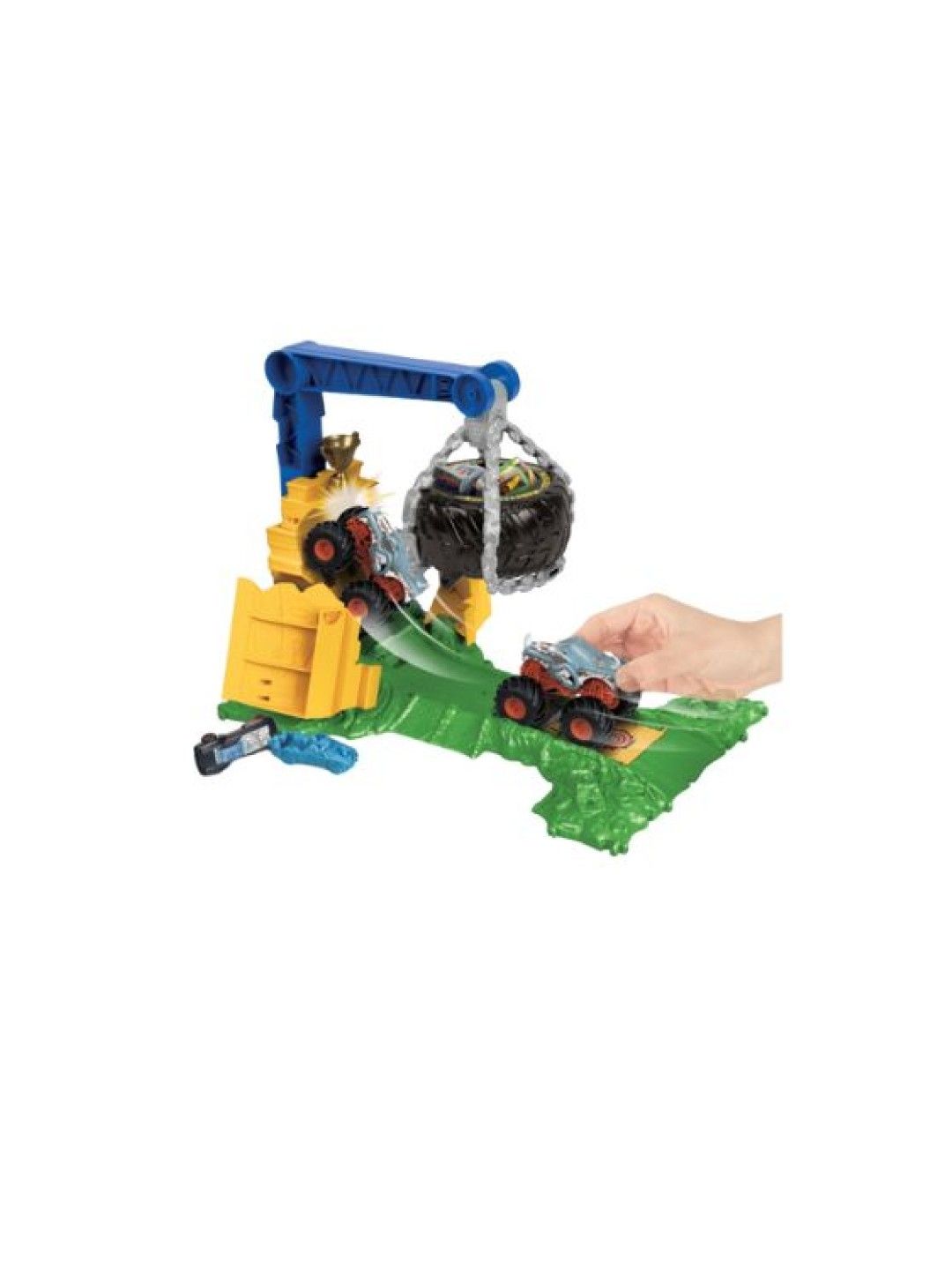 Hot Wheels Monster Trucks Toy Truck & Playset, Rhinomite Chargin' Challenge (No Color- Image 2)