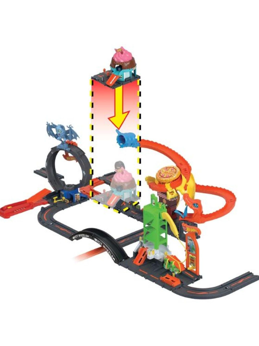 Hot Wheels Let's Race Netflix City Toy Car Track Set (No Color- Image 2)