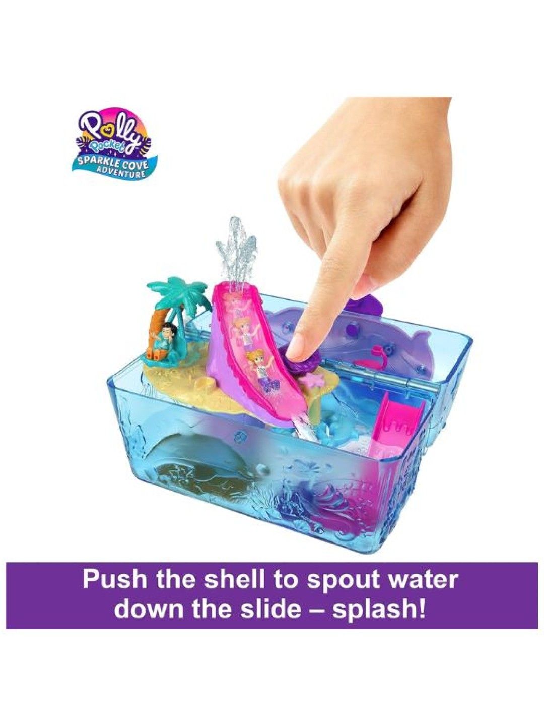 Polly Pocket Sparkle Cove Adventure Island Treasure Chest Playset (No Color- Image 4)