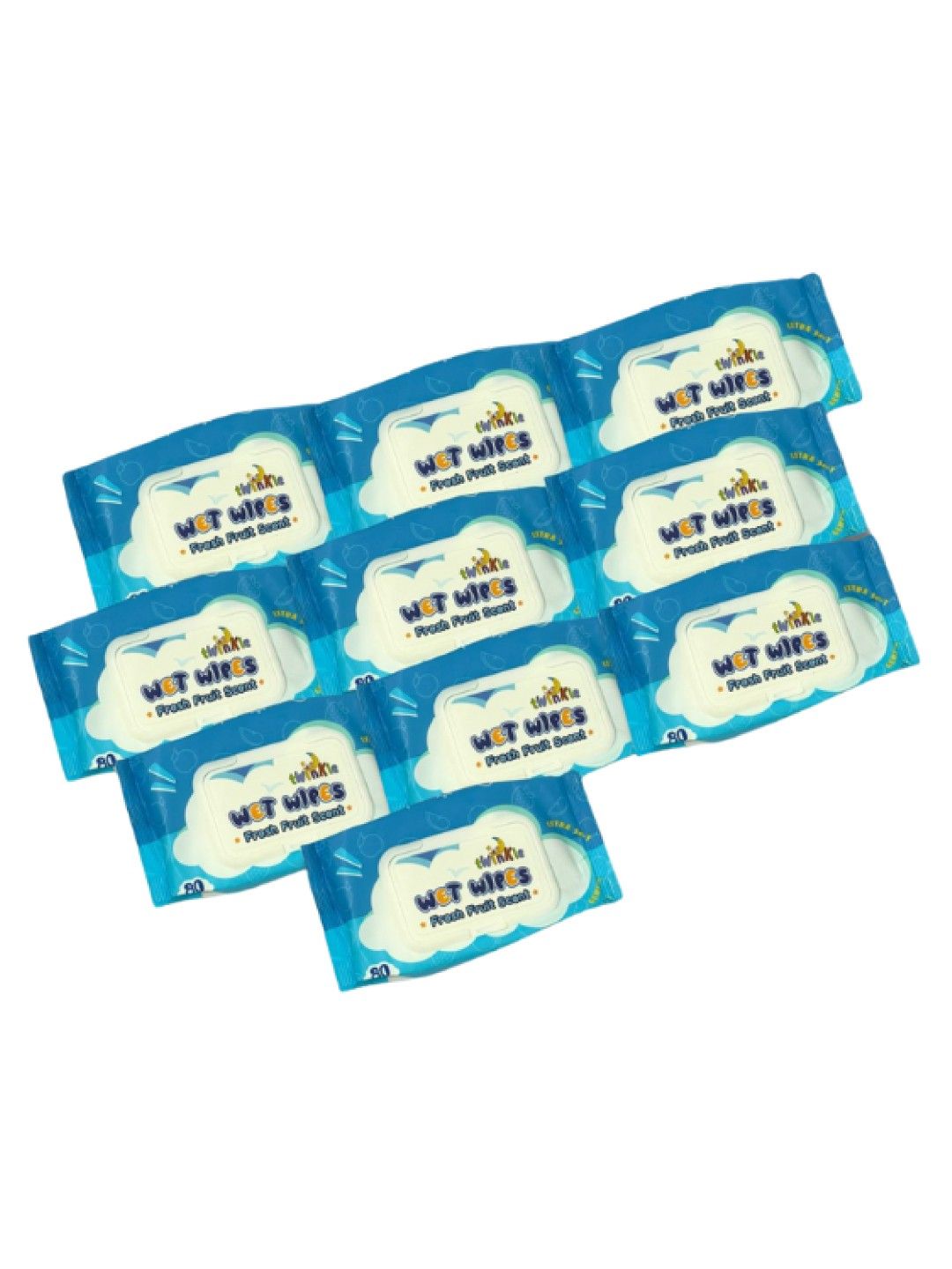 PanPee Twinkle Wet Wipes - Fresh Fruit Scent 80s (10 pack) (No Color- Image 1)