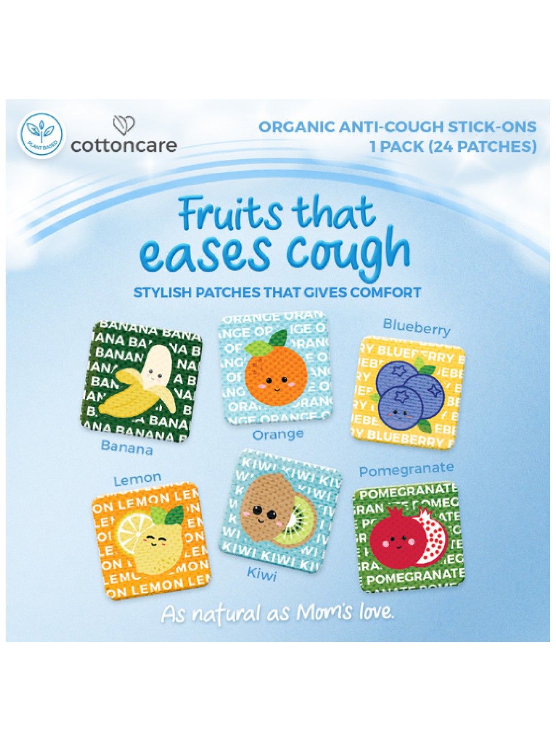 Cotton Central™ Cottoncare™ Organic Anti-Cough Stick-Ons (24 patches) (No Color- Image 2)