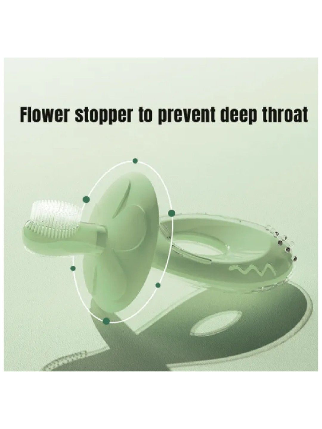 BabyPro Baby Oral Care Soft Silicone Traning Toothbrush Teether (Green- Image 2)