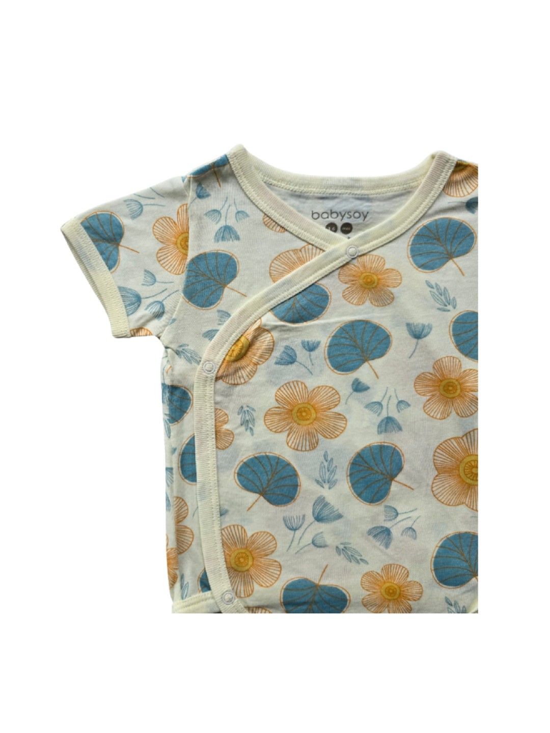 Babysoy Spring Blossom Kimono Onesie (No Color- Image 4)