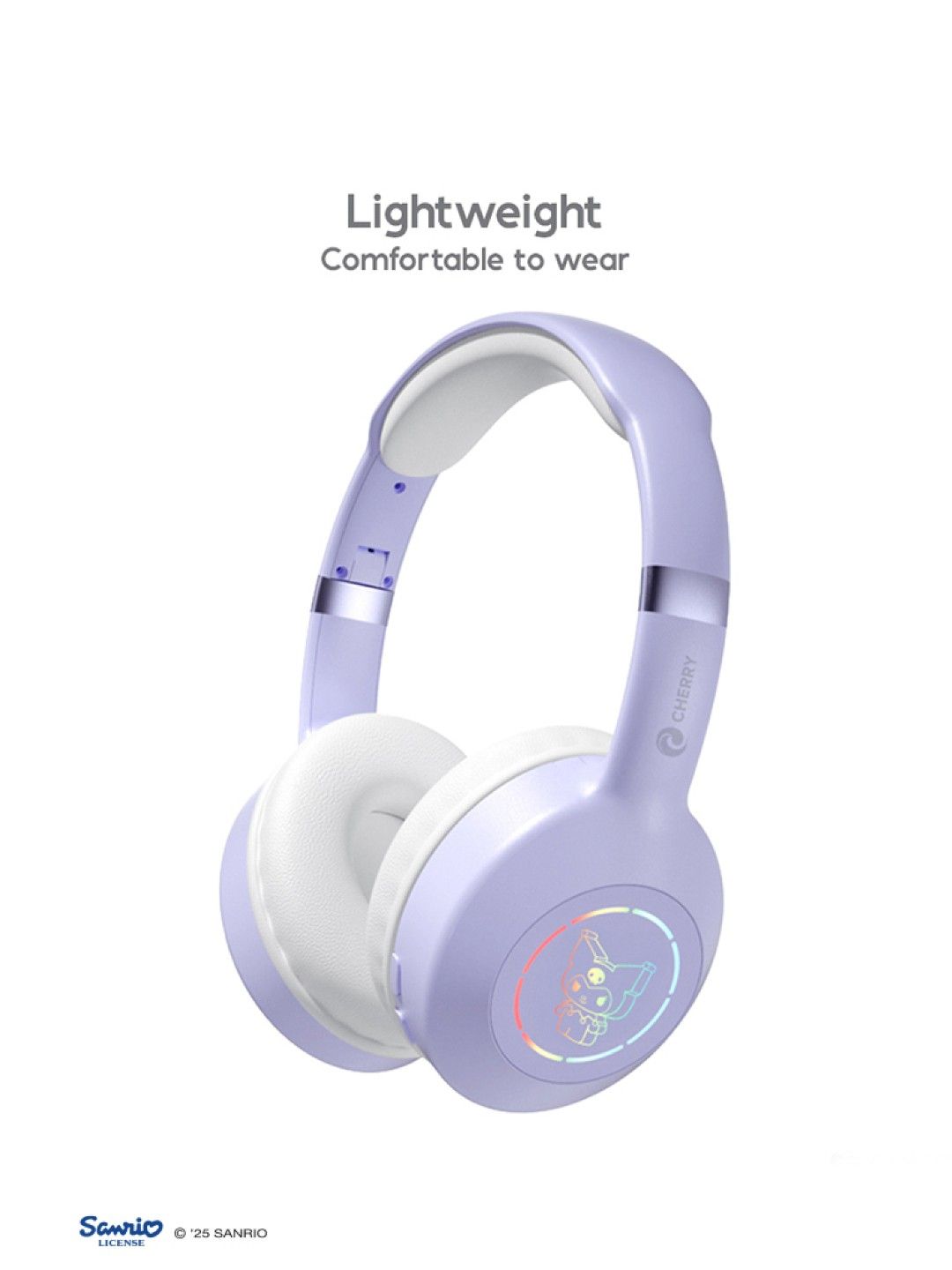 Cherry Sanrio Characters Kuromi Bluetooth Headphones (No Color- Image 4)