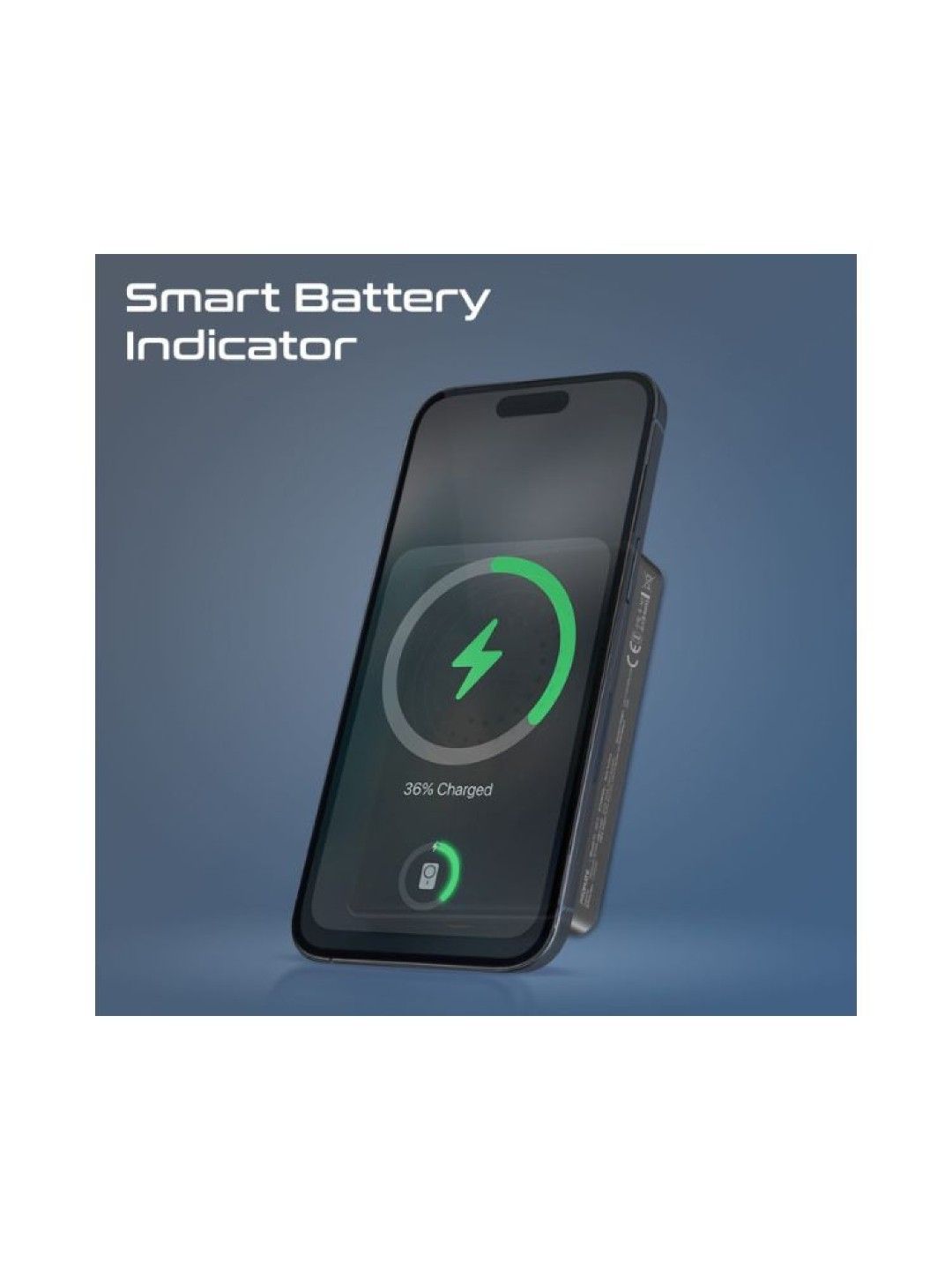 Promate BLADE-10 Ultra-Compact MagSafe Compatible Wireless Charging PowerBank (Black- Image 3)