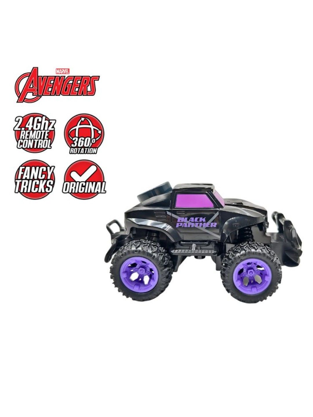 Marvel 2.4GHz Black Panther Full-Function Remote Control Off-Road Monster Truck (No Color- Image 2)
