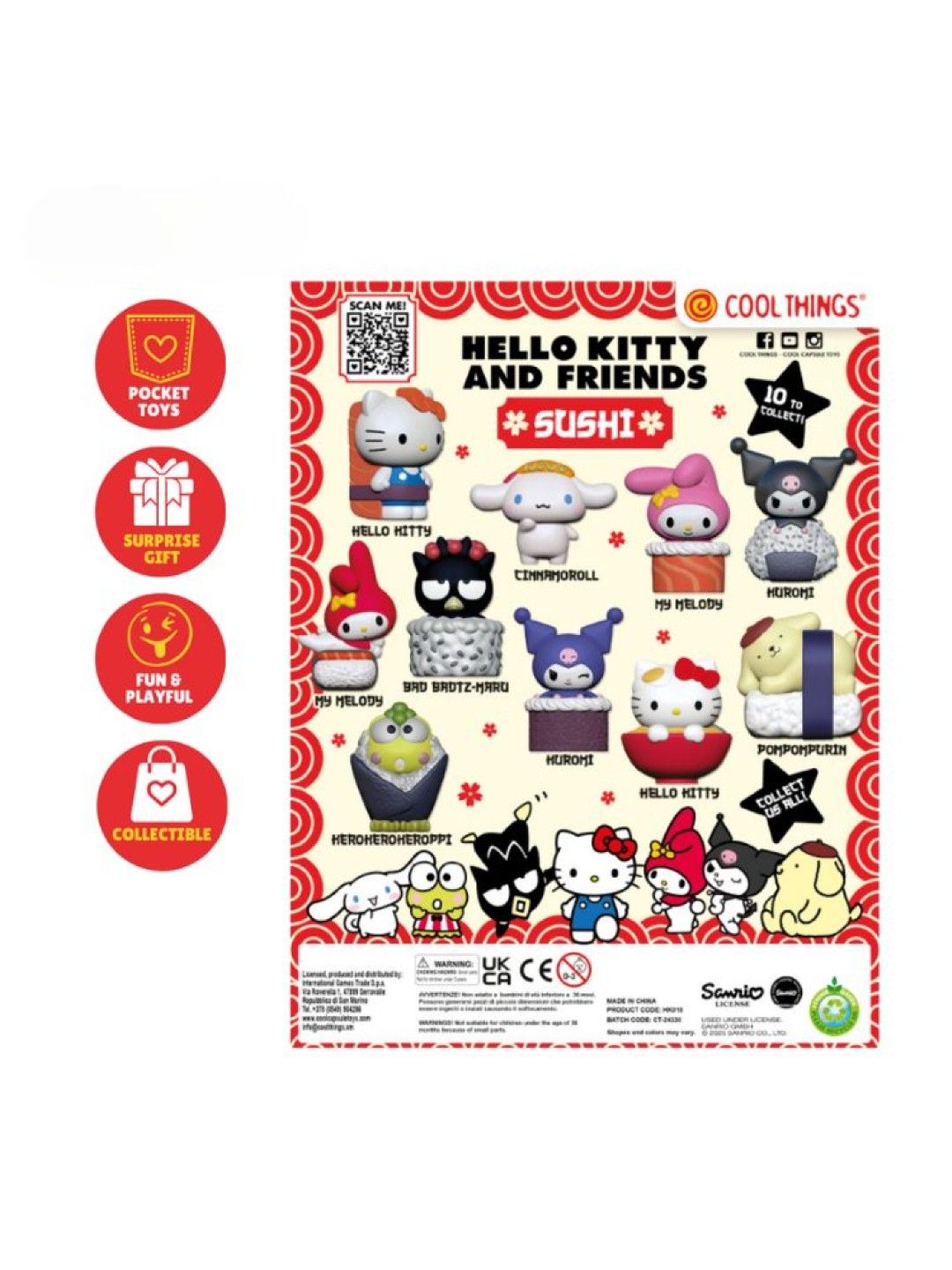 COOL THINGS [BUY 1 TAKE 1] Sanrio Hello Kitty & Friends Sushi Surprise Ball Capsule Toys (No Color- Image 4)