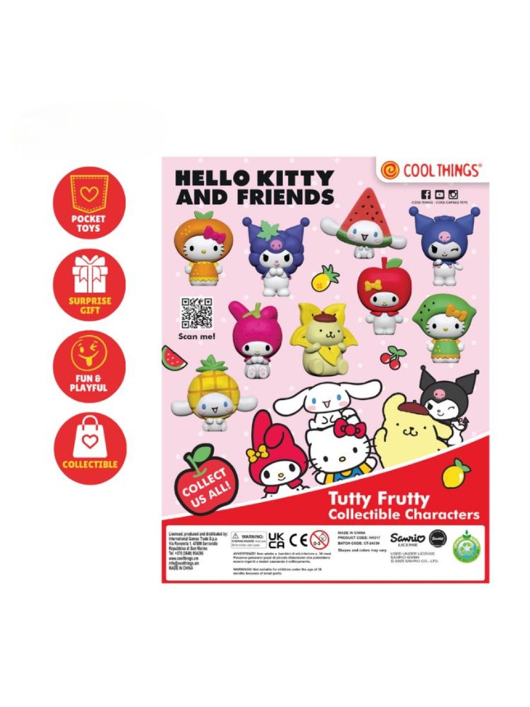 COOL THINGS [BUY 1 TAKE 1] Sanrio Hello Kitty & Friends Tutty Frutty Surprise Ball Capsule (No Color- Image 4)