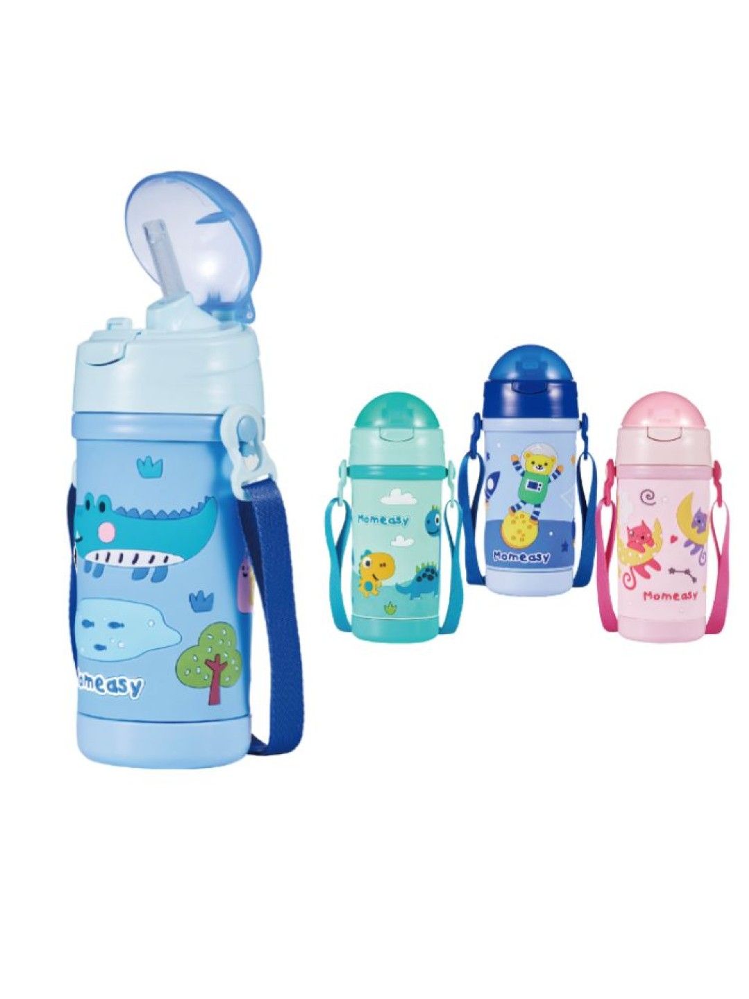 Momeasy 3D Design Drinking Sippy Bottle Tumbler (13.5oz/400ml) (Jungle Gator Quest- Image 4)