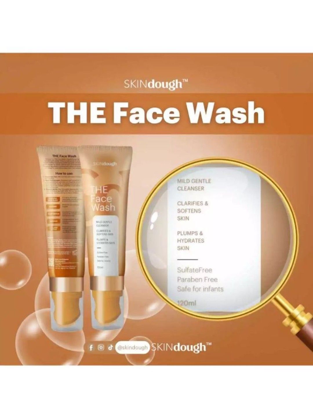 SKINdough The Face Wash 120ml (No Color- Image 3)