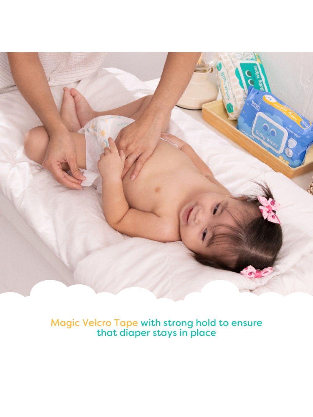bean [Bundle of 2] Cloud Fit Diapers Small - Big Pack (128s) (No Color- Image 4)
