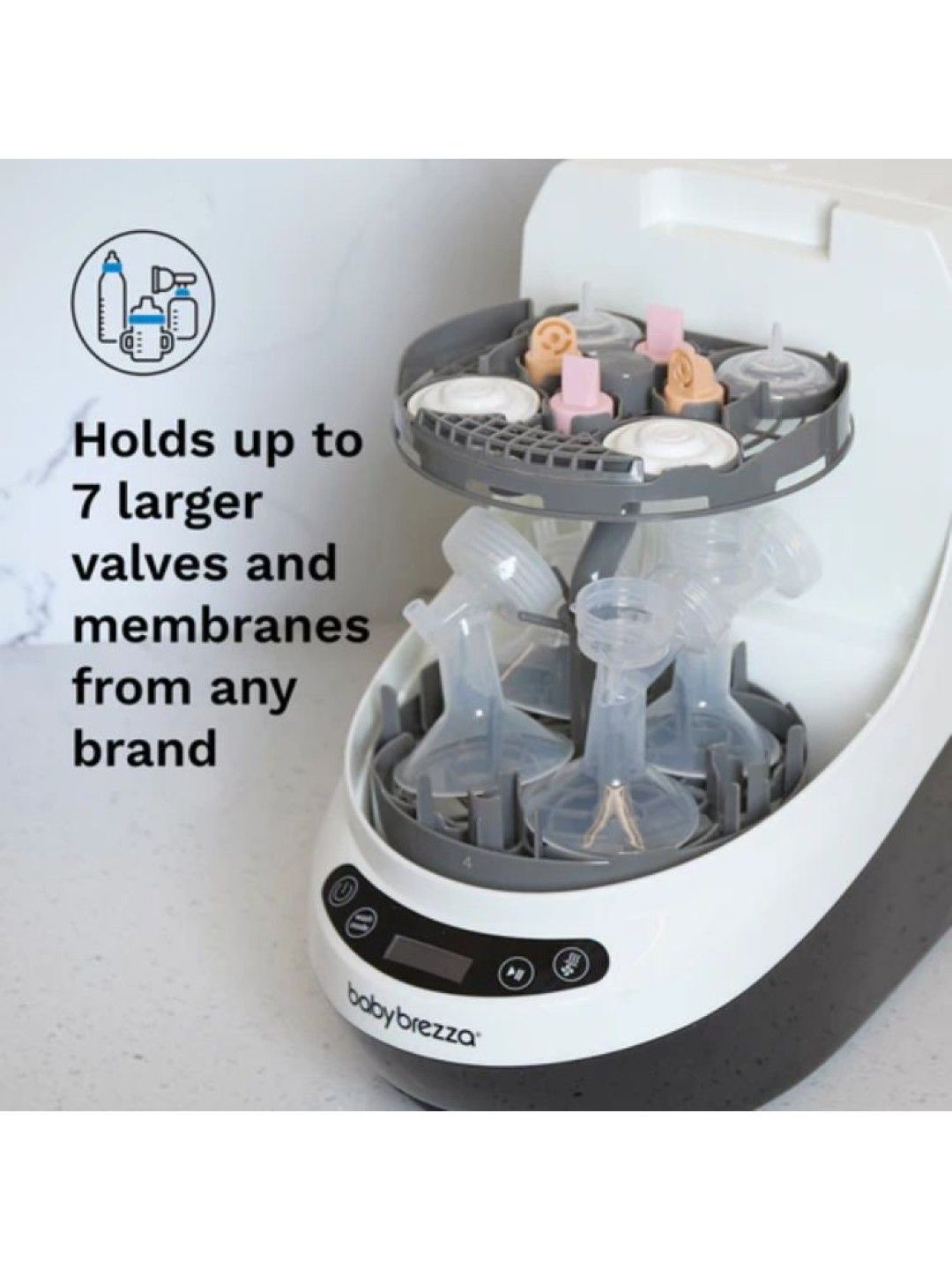 Baby Brezza Bottle Washer Pro - Breast Pump Rack (No Color- Image 3)