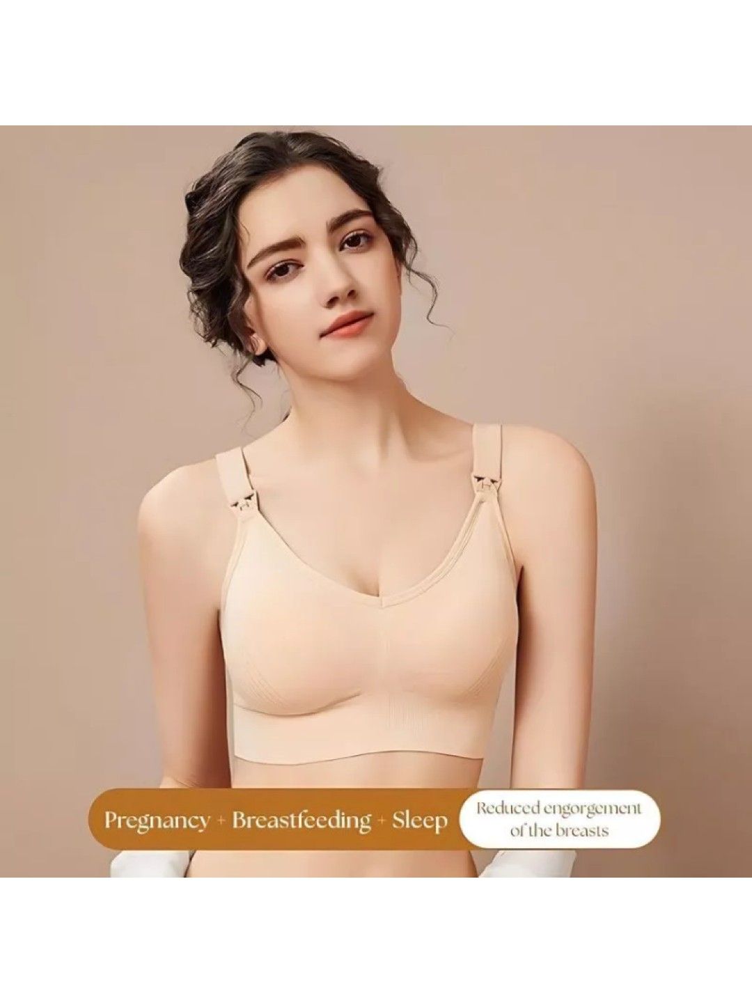 BabyPro Full Fit Maternity Bra Comfortable for Pregnancy (Pink- Image 4)