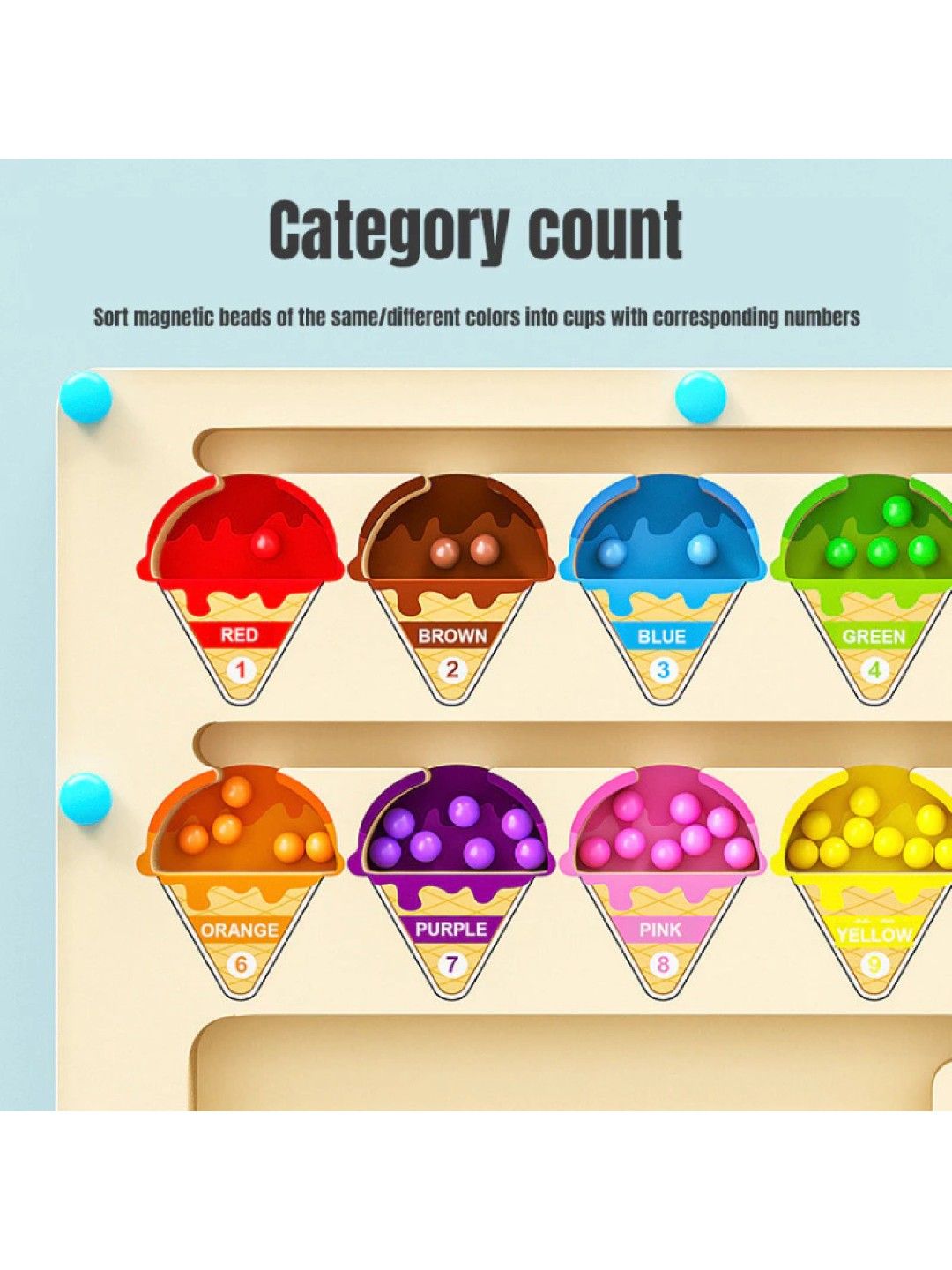 BabyPro Kids Magnetic Color Sorting Maze Board Game Toy (Dinosaur- Image 3)