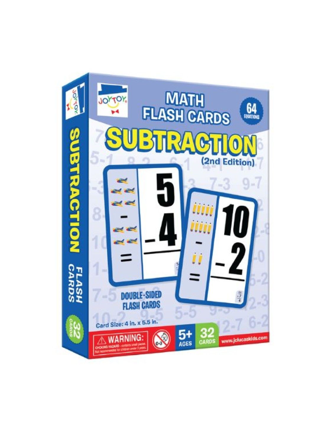 Joytoy Math Flash Cards - Subtraction  (2nd Edition) (No Color- Image 1)