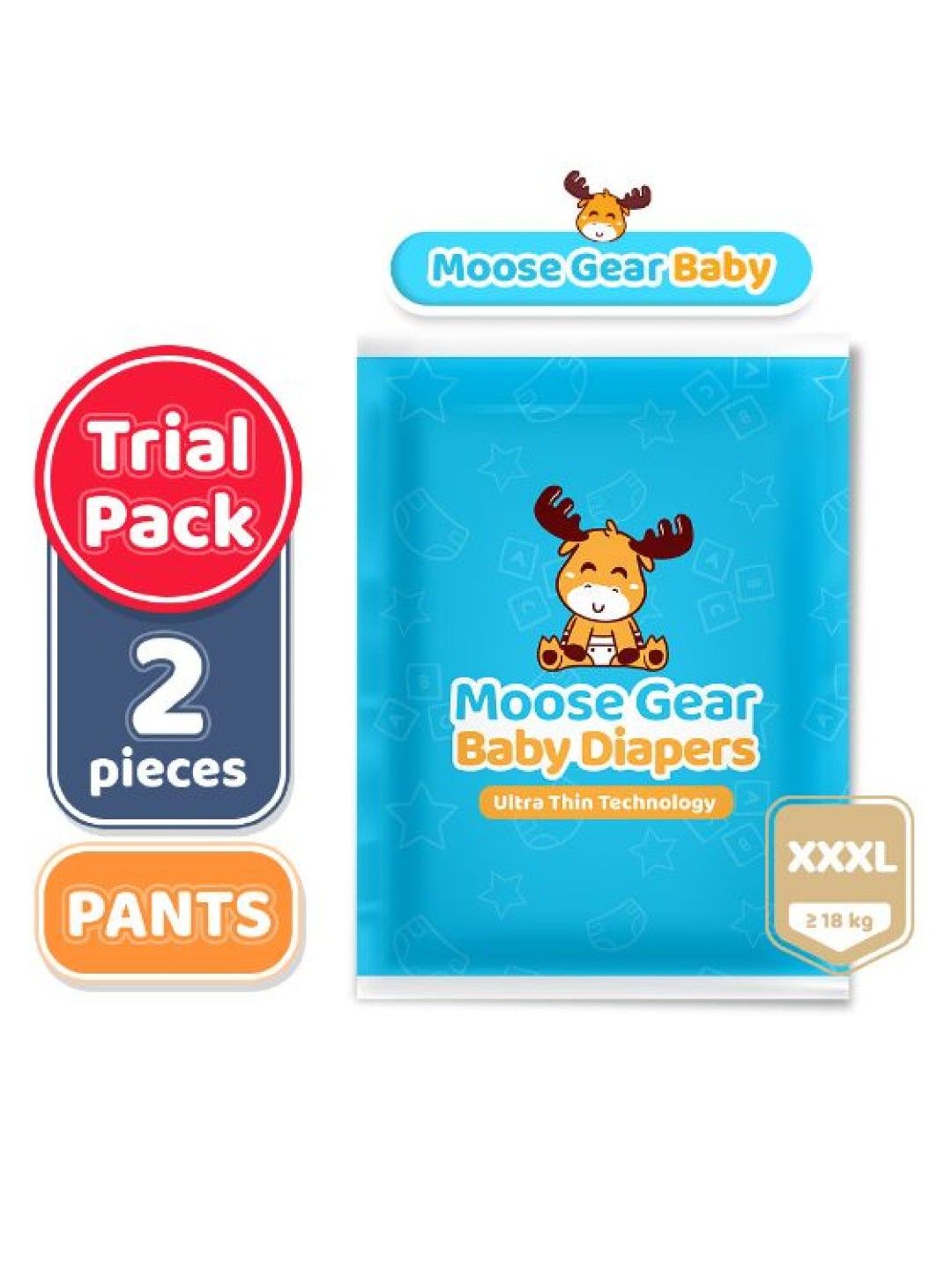Moose Gear Baby Pants Diapers Trial Pack XXXL (2pcs) (No Color- Image 2)