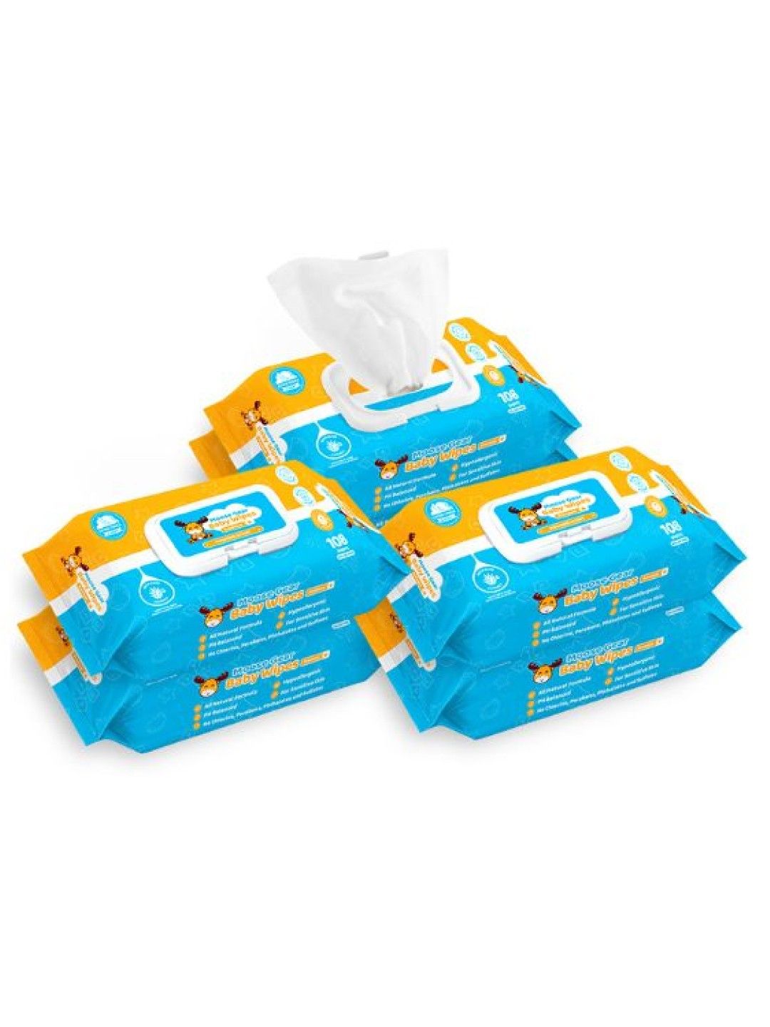 Moose Gear Baby Baby Wipes Powder Scent 108 Sheets (6-Pack) (No Color- Image 1)