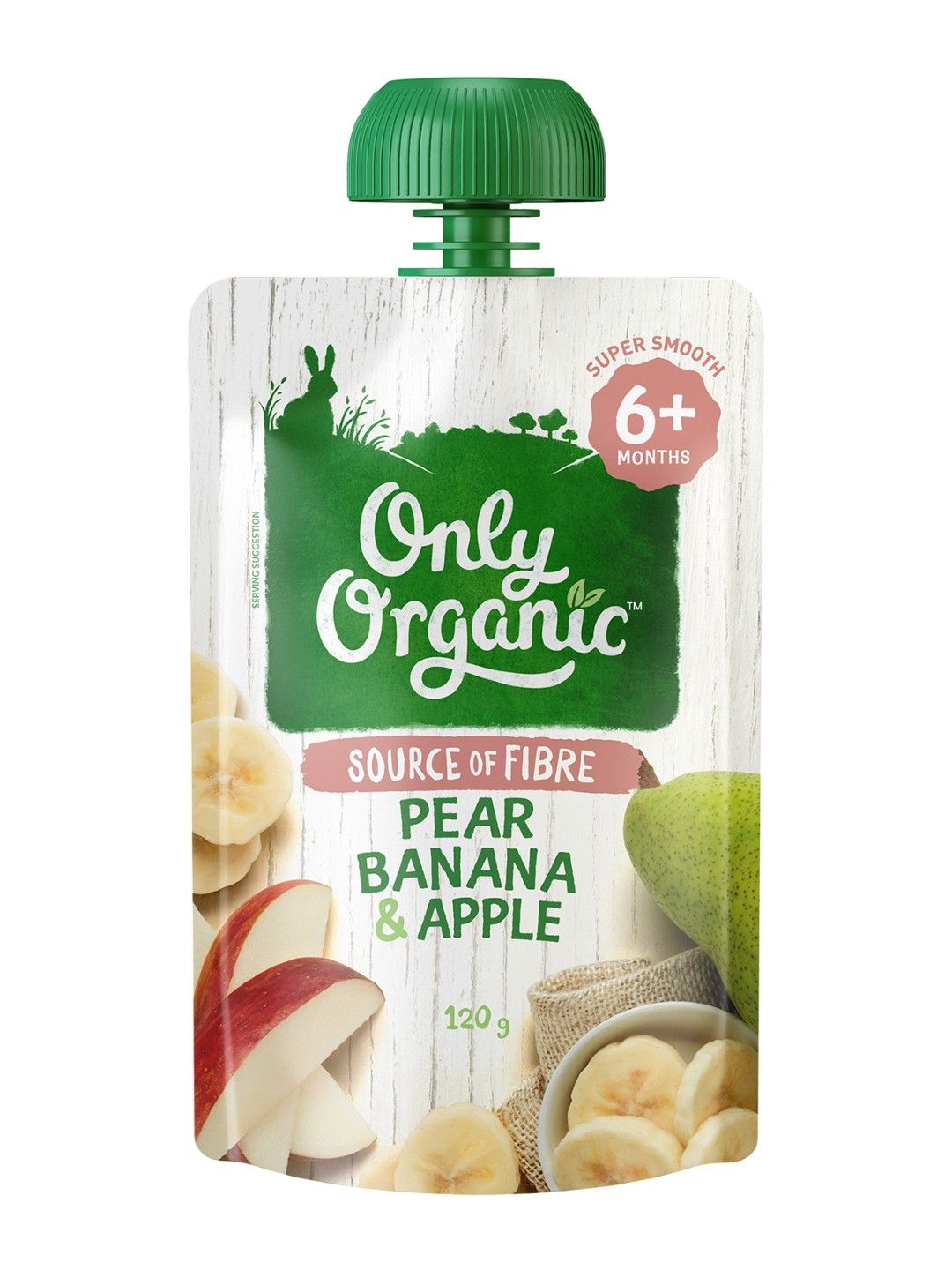 Only Organic Pear, Banana & Apple Puree (120g)