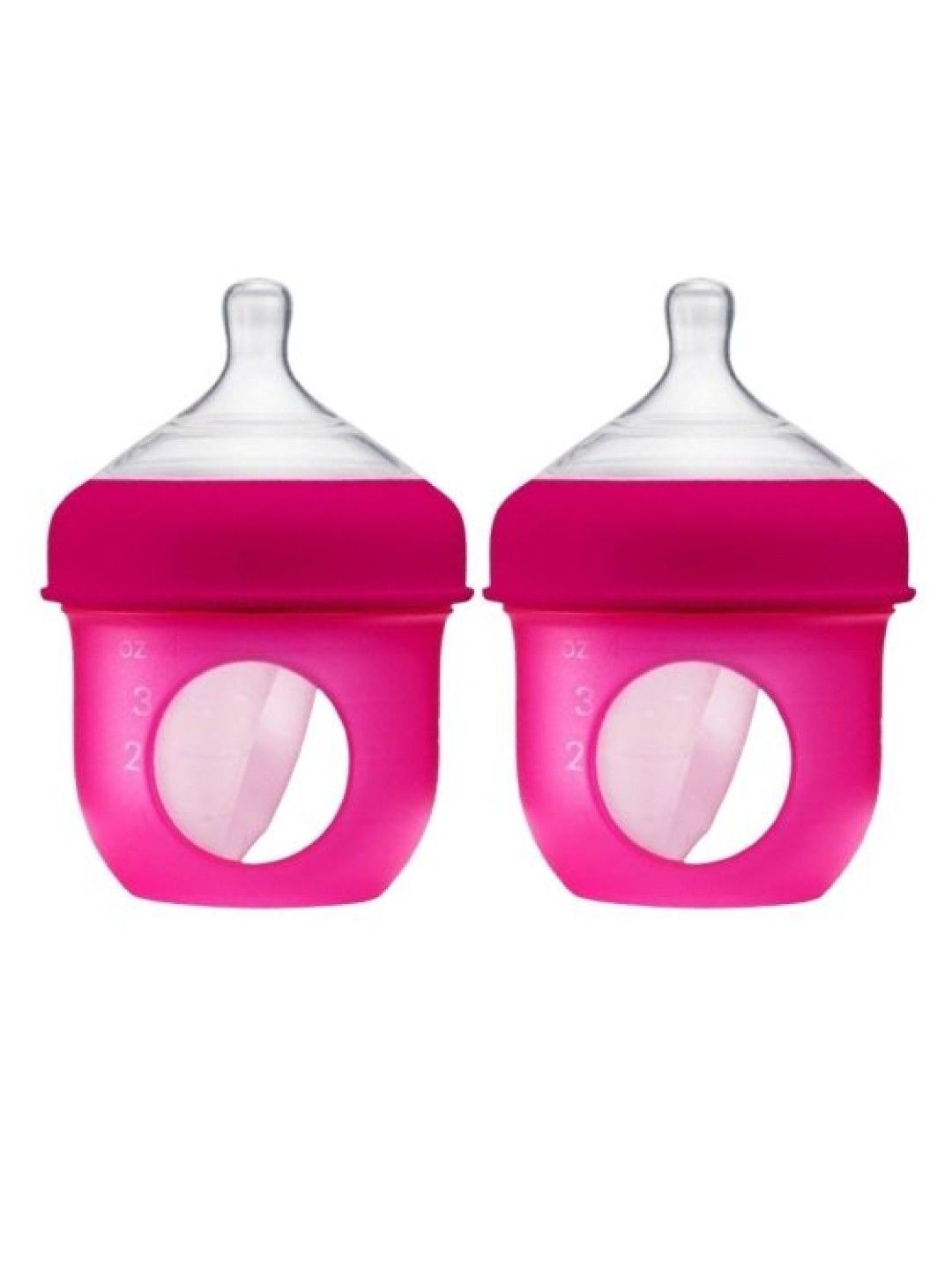 BOON NURSH Silicone Pouch Bottle 4oz Twin Pack (Pink)