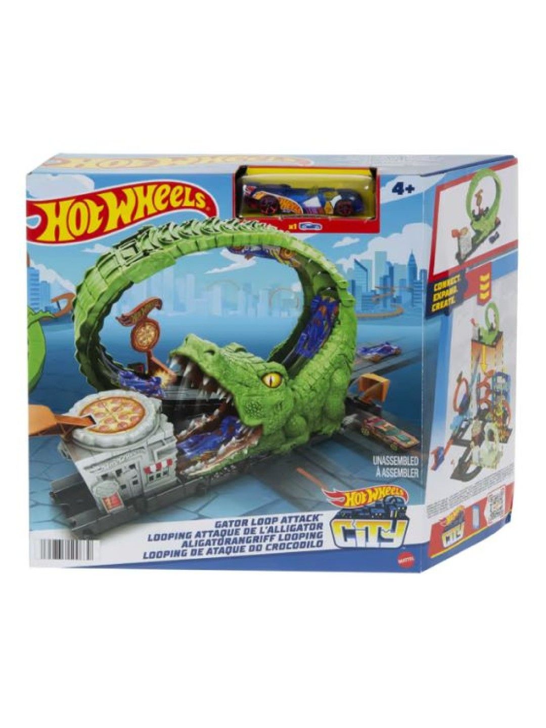 Hot Wheels City Gator Pizza Shop (No Color- Image 4)