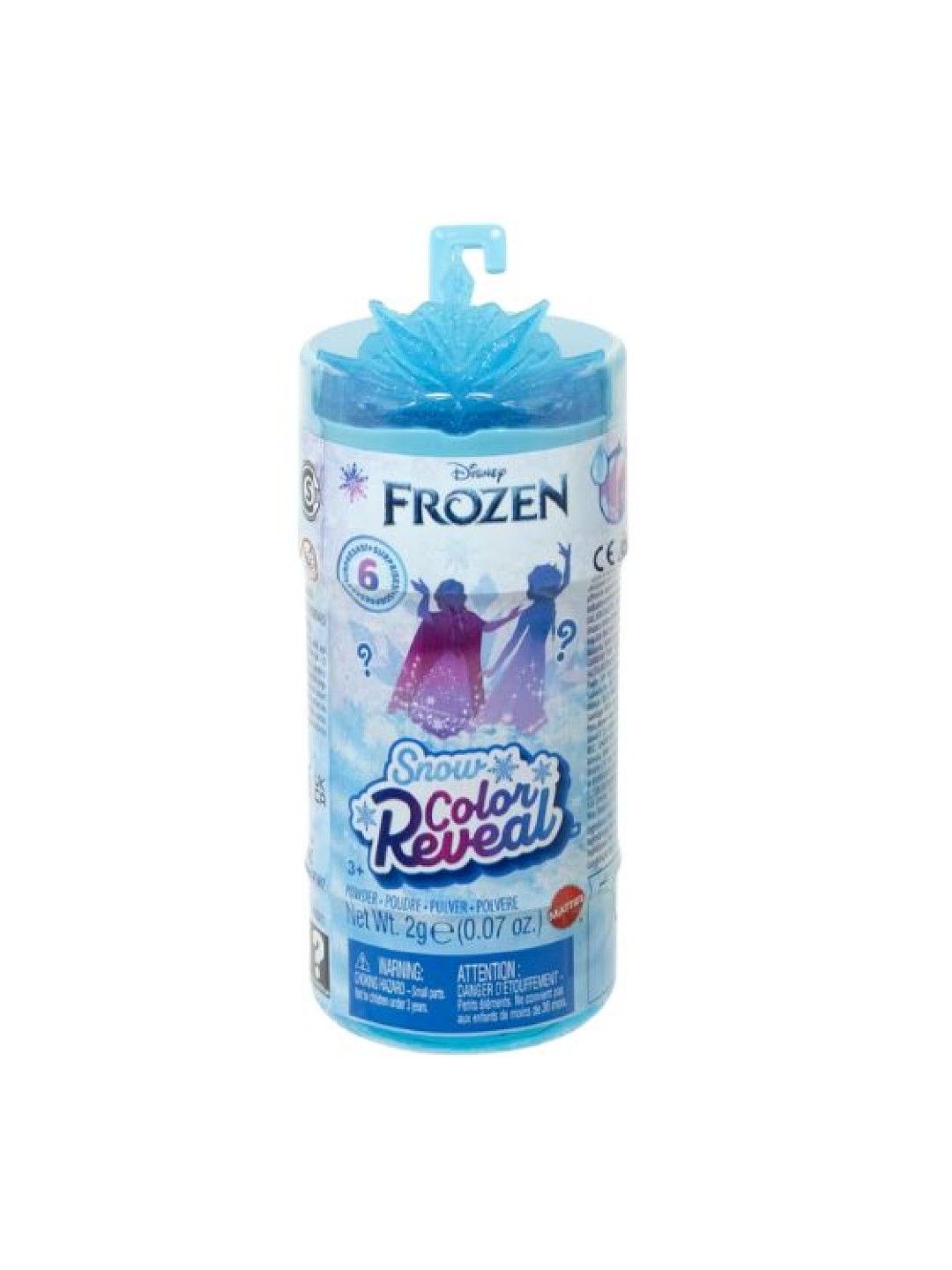Disney Frozen Snow Color Reveal Small Doll with 6 Unboxing Surprises (No Color- Image 1)