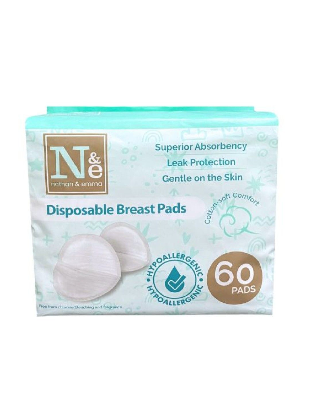 Nathan & Emma Disposable Breast Pads (60 pads) (No Color- Image 1)