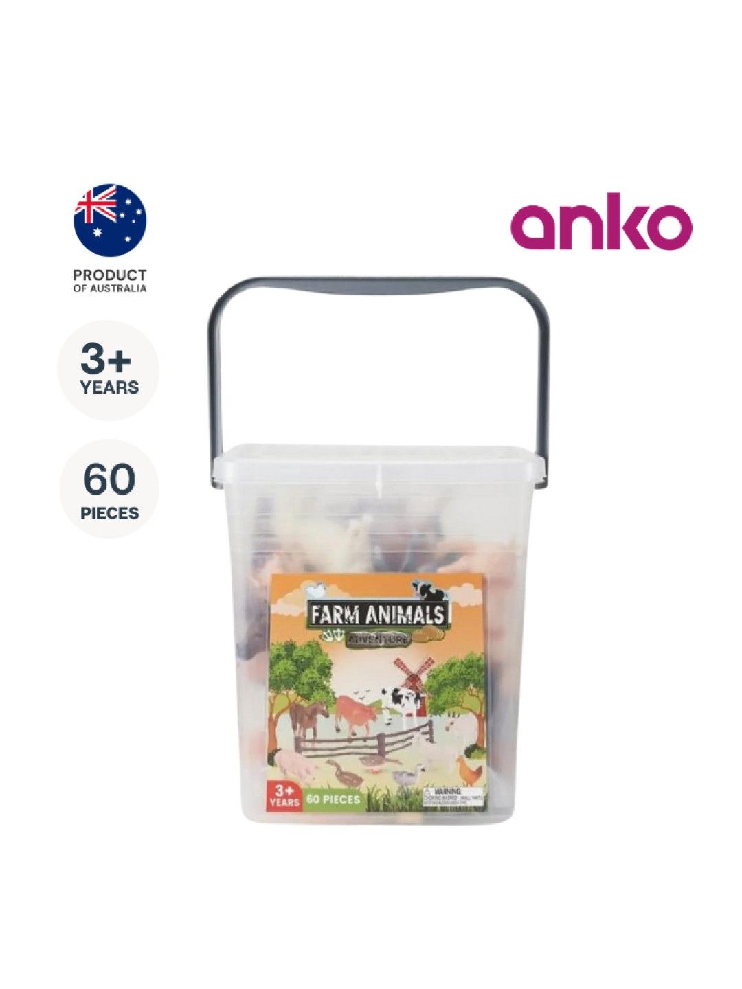 Anko 60-Piece Farm Animals Adventure Set