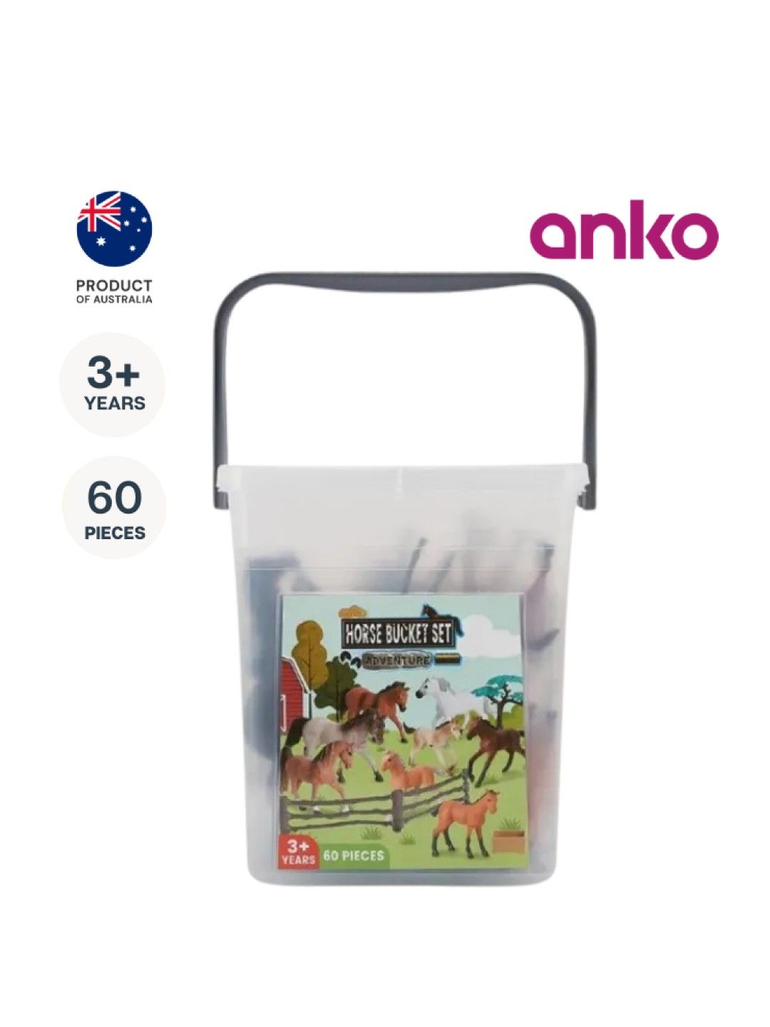 Anko 60-Piece Horse Adventure Bucket Set (No Color- Image 1)