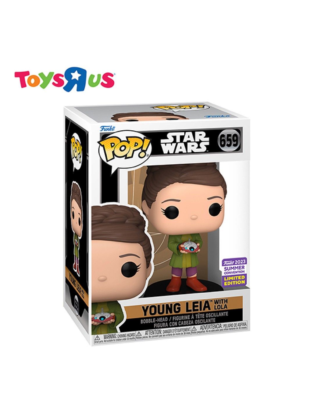 Toys R Us Funko Pop! Star Wars - Young Leia with Lola #659 (No Color- Image 2)