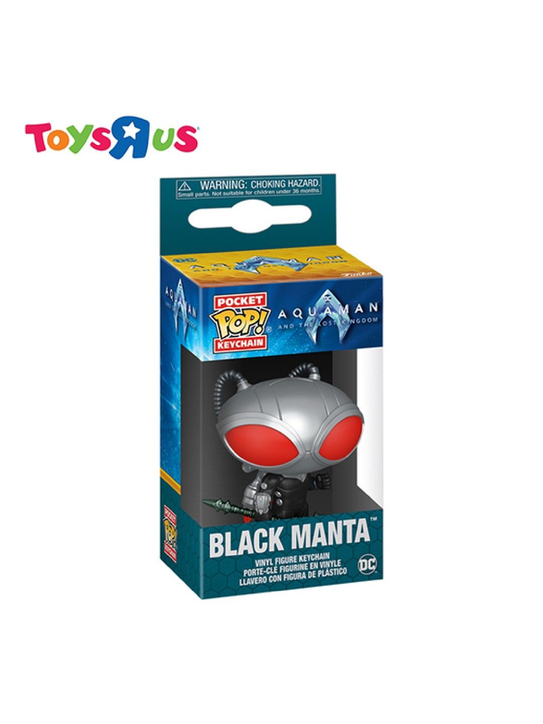 Toys R Us Pocket Pop! Keychain: Aquaman and the Lost Kingdom Black Manta (No Color- Image 2)