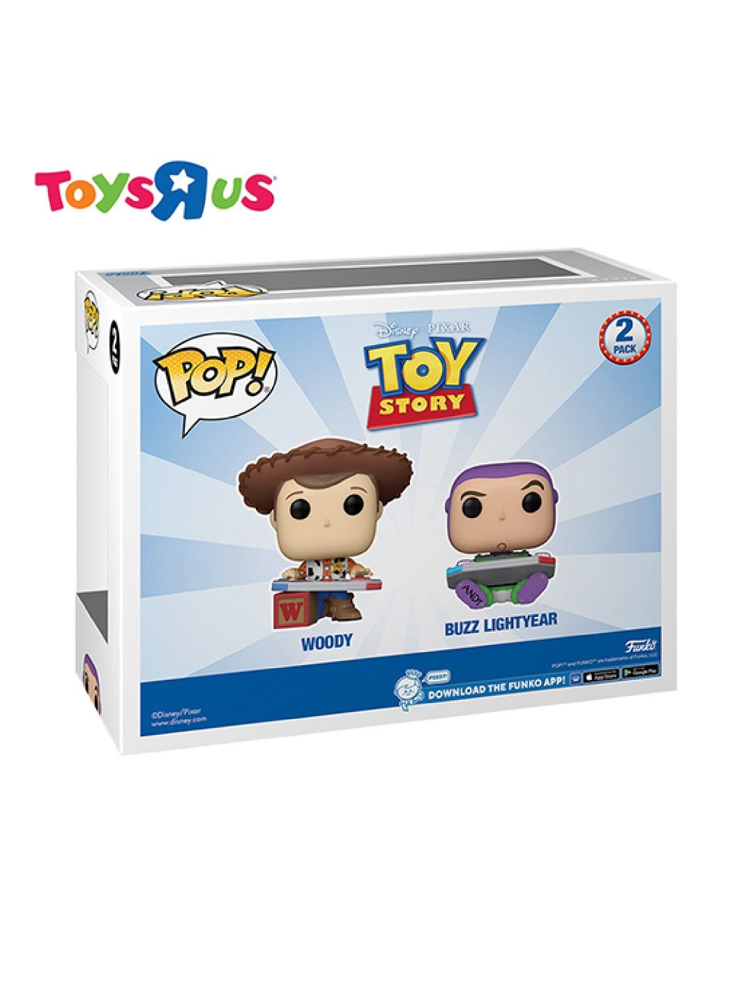 Toys R Us Funko Pop! Disney Pixar Toy Story - Woody and Buzz Light Year (2 Pack) (No Color- Image 3)