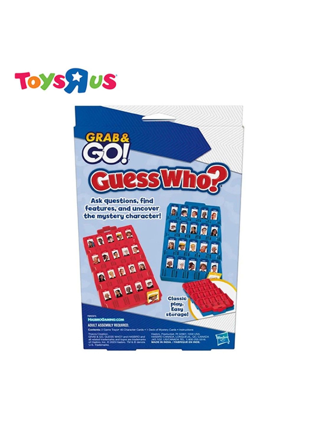 Toys R Us Hasbro Gaming Grab and and Go - Guess Who ? (No Color- Image 3)